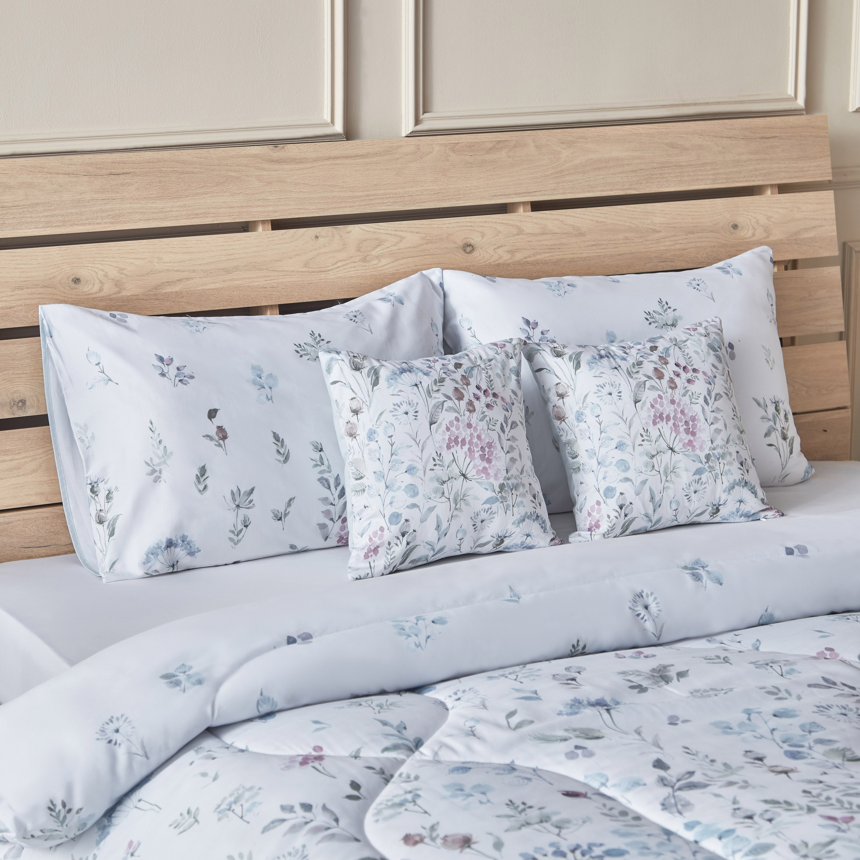 طقم لحاف كينج قطن 5 قطع بطبعات فلورياس من لافيش - 220x240 سم-hbxhomeware-hbxdecorandfurnishings-image-3