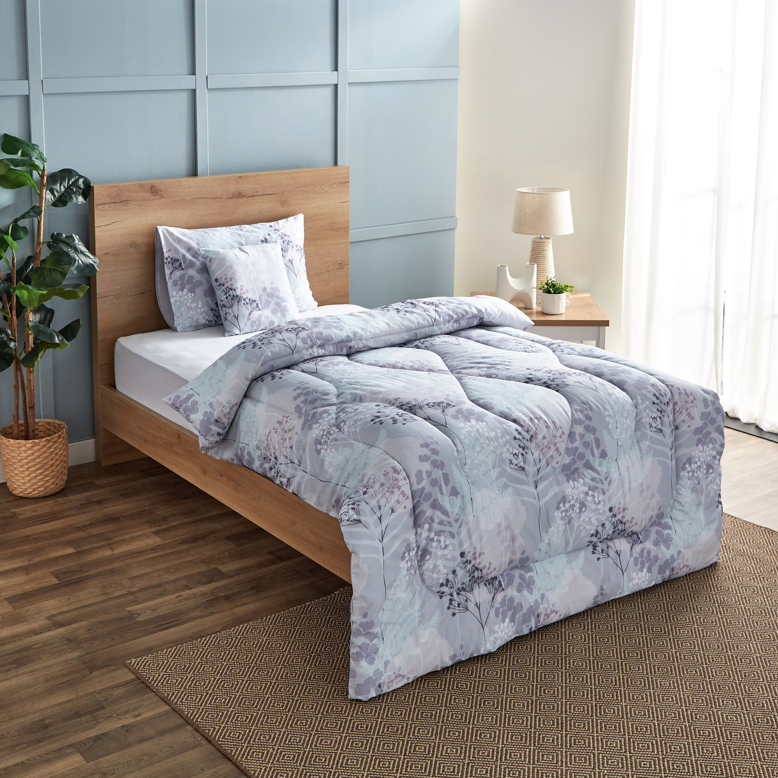 طقم لحاف توين قطن 3 قطع بطبعات ليفاين من لافيش- 160x220 سم-hbxhomeware-hbxdecorandfurnishings-image-1