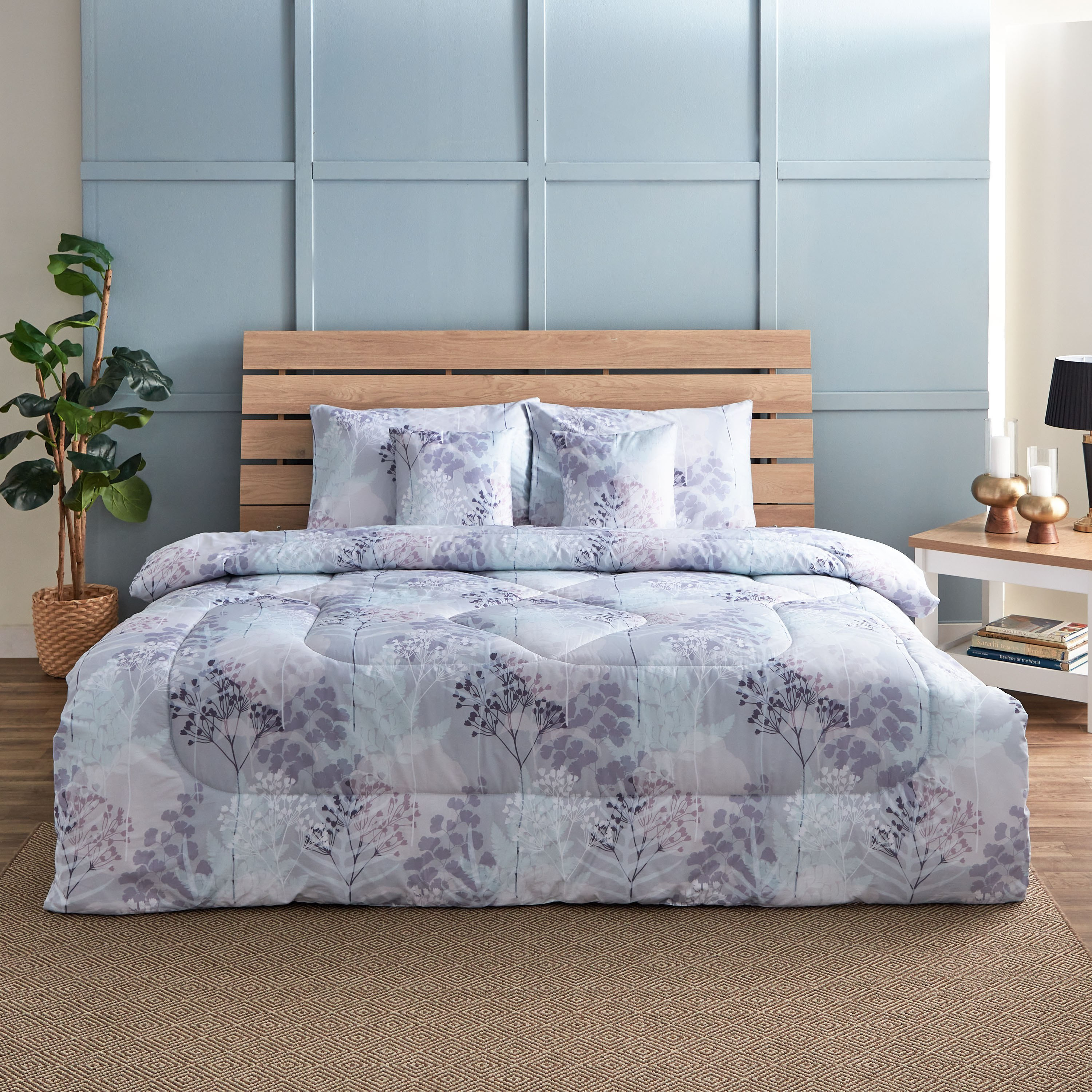 طقم لحاف قطن كينج بطبعات 5 قطع ليفاين من لافيش - 220x240 سم-hbxhomeware-hbxdecorandfurnishings-image-2