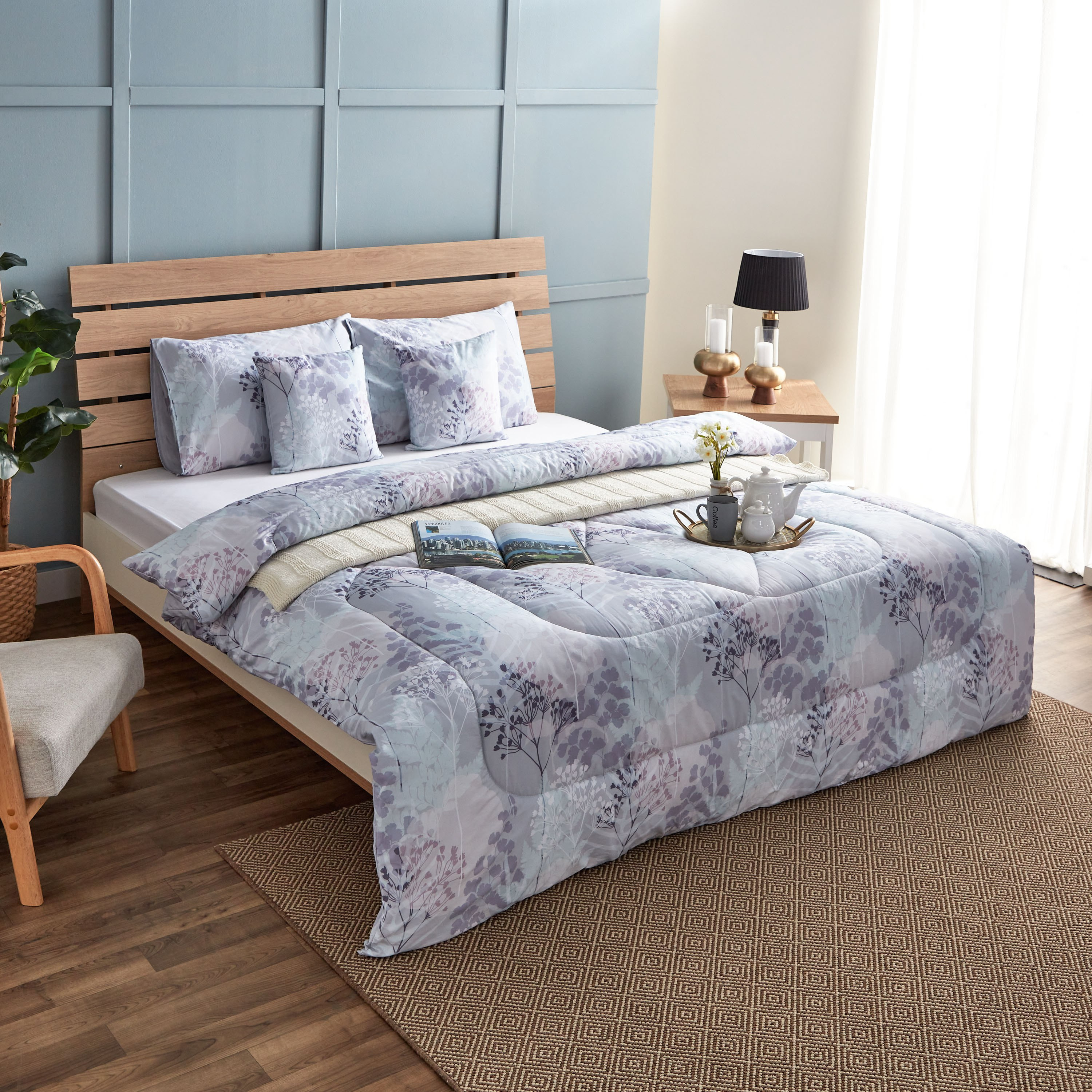طقم لحاف قطن كينج بطبعات 5 قطع ليفاين من لافيش - 220x240 سم-hbxhomeware-hbxdecorandfurnishings-image-9