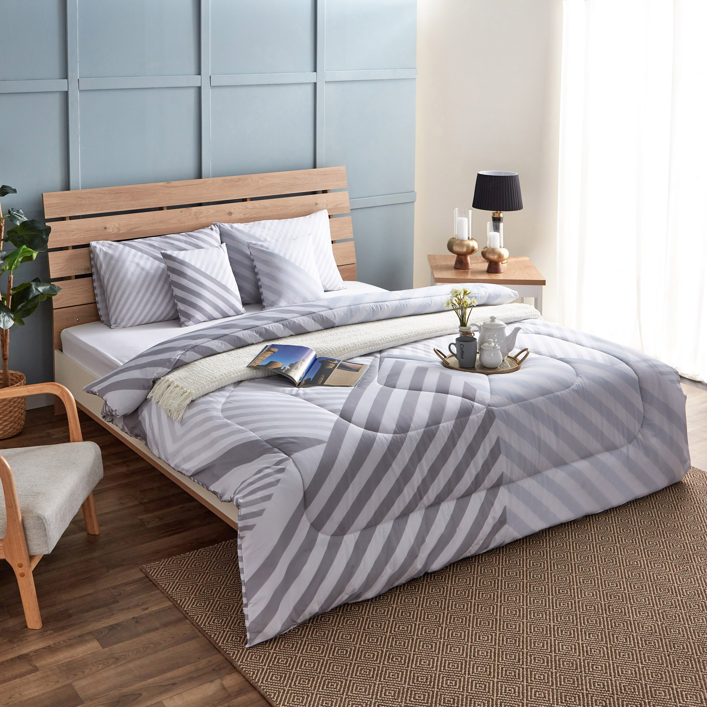 Luxot Terraglam 5-Piece Cotton Printed King Comforter Set - 220x240 cm-hbxhomeware-hbxdecorandfurnishings-image-9