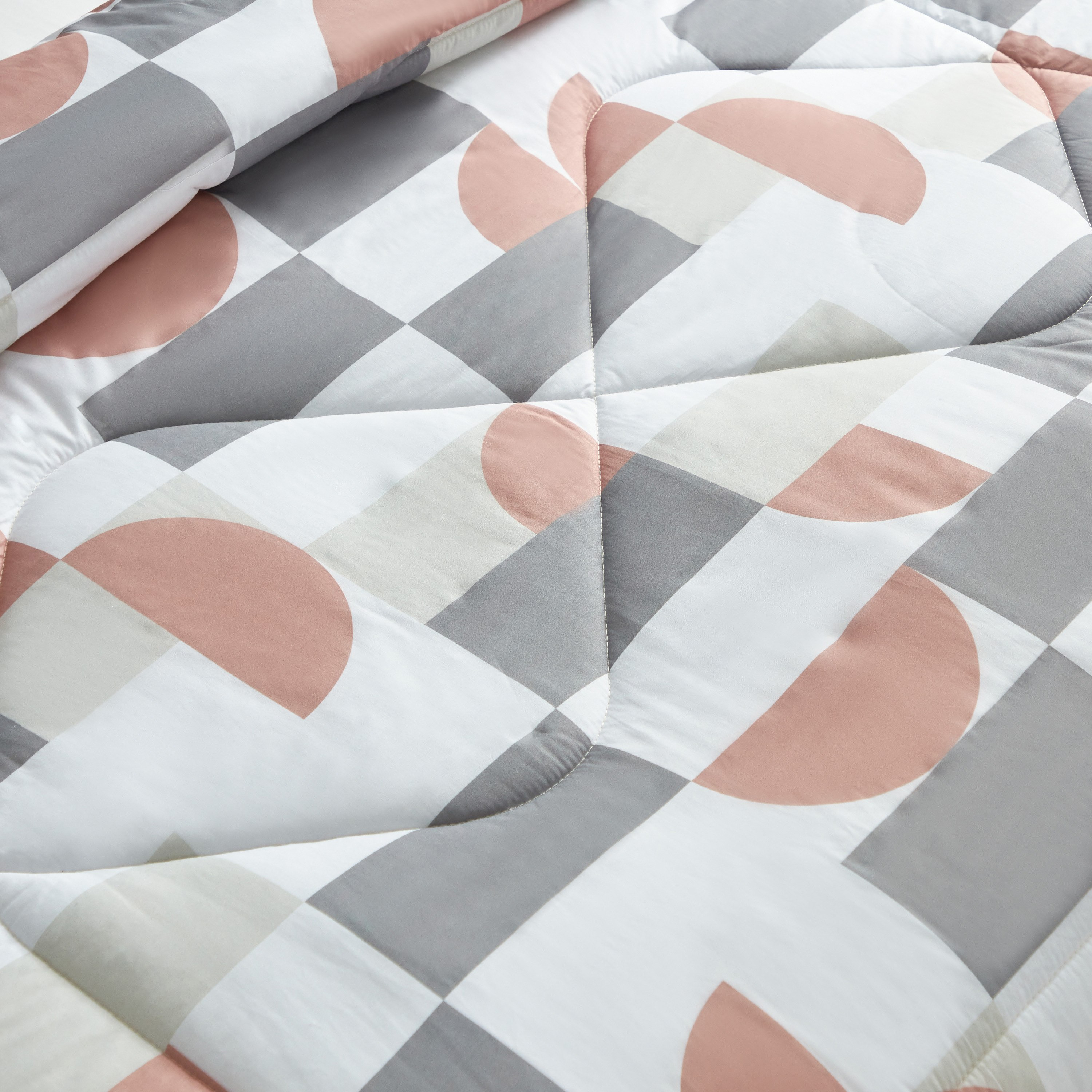 Luxot Geozest 5-Piece Cotton Printed King Comforter Set - 220x240 cm-hbxhomeware-hbxdecorandfurnishings-image-5