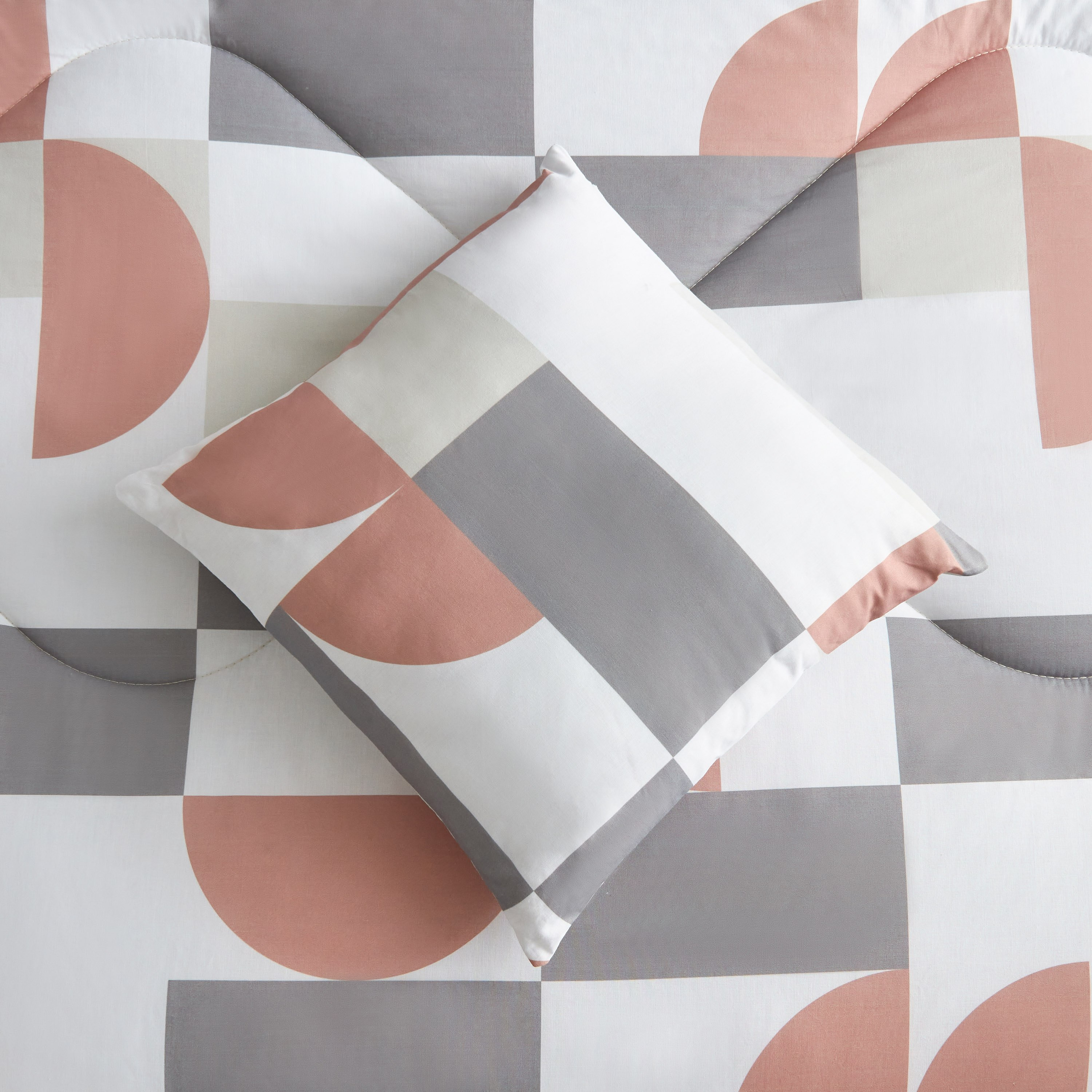Luxot Geozest 5-Piece Cotton Printed King Comforter Set - 220x240 cm-hbxhomeware-hbxdecorandfurnishings-image-8