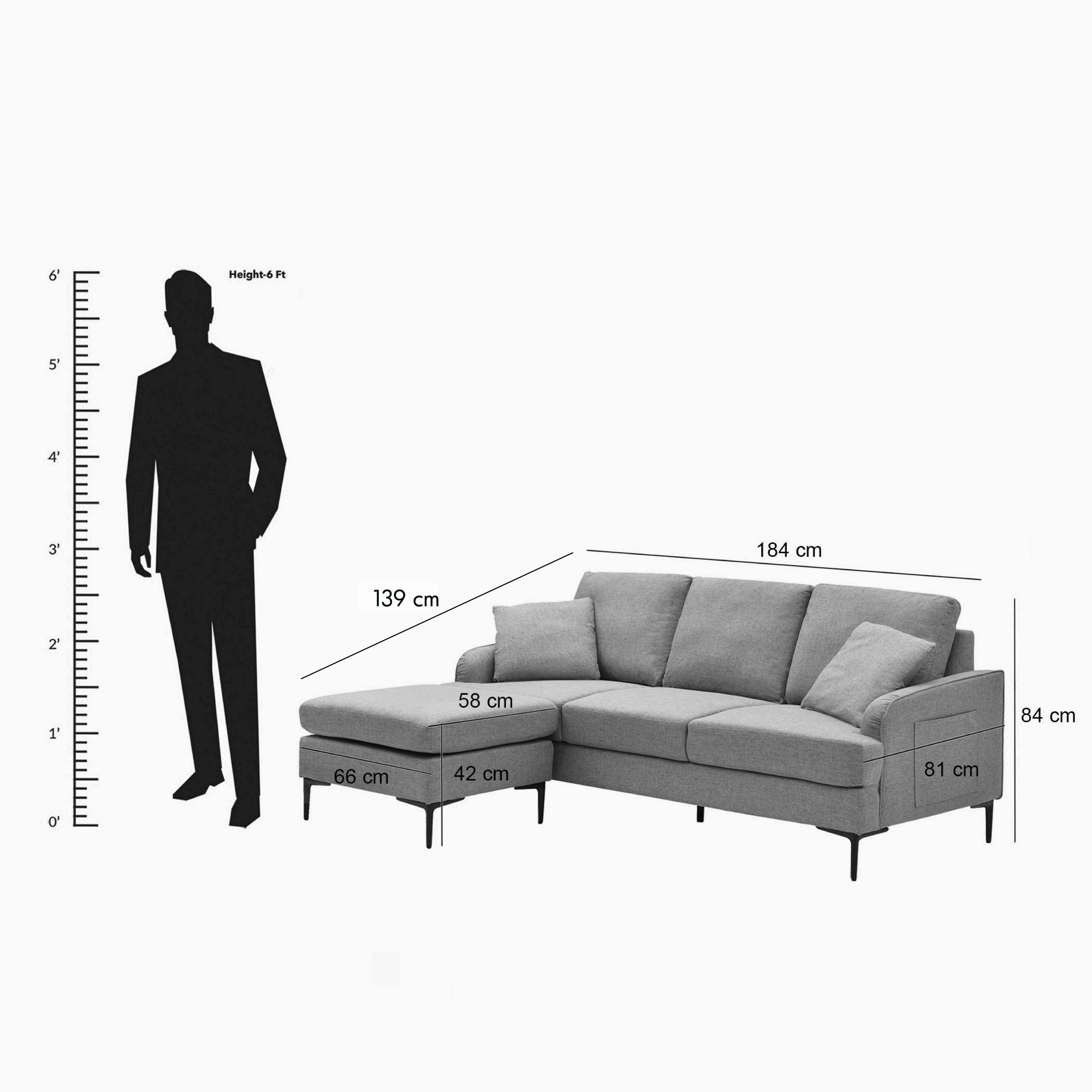 كنبة ركنية على الناحيتين 3 مقاعد قماش مع 2 وسادة وجيب جانبي من برايم-hbxlivingroom-sofasandarmchairs-cornersofas-image-18