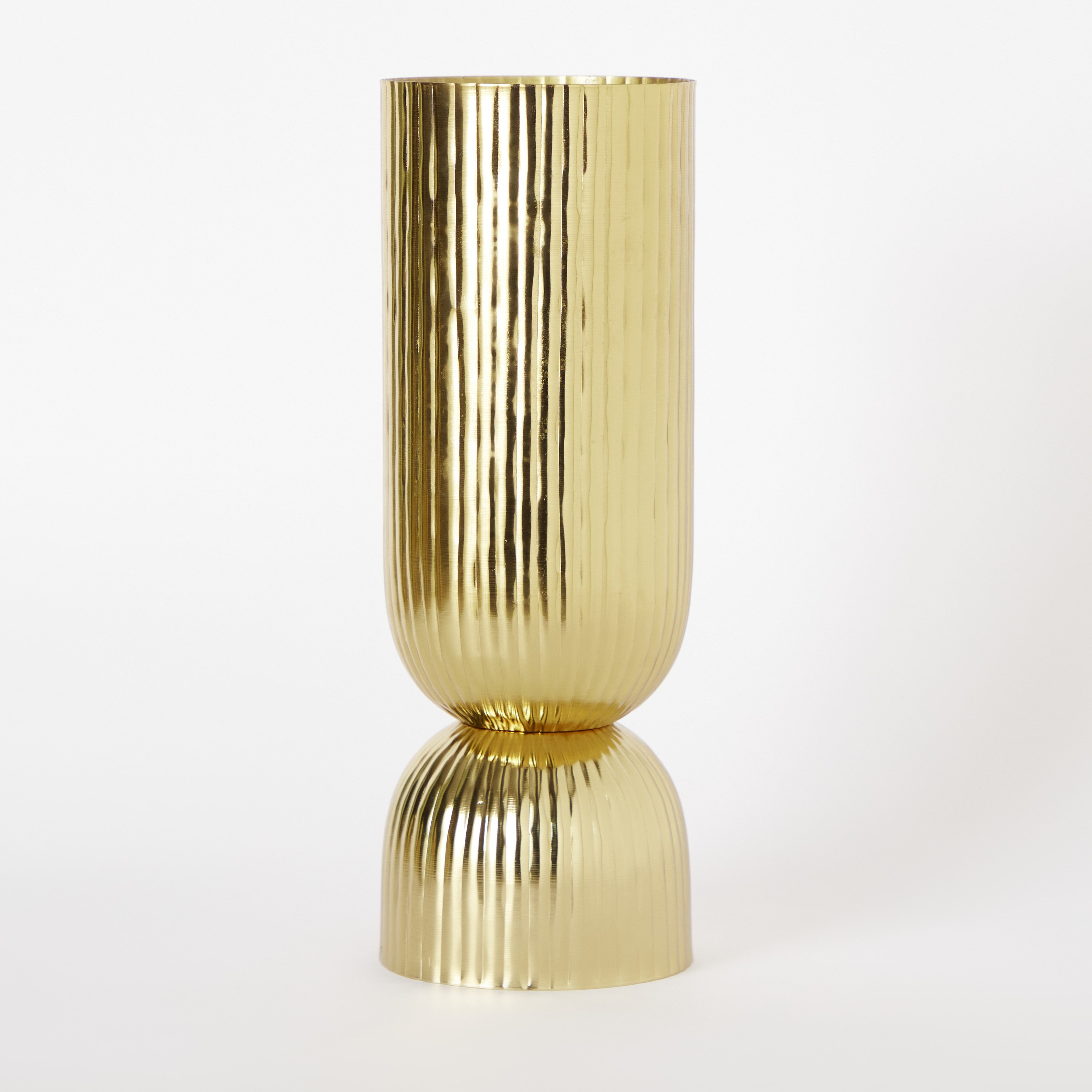 مزهرية زهور معدن مضلعة من أريستو - 13x13x30 سم-hbxbedroom-decorandaccessories-vases-image-6