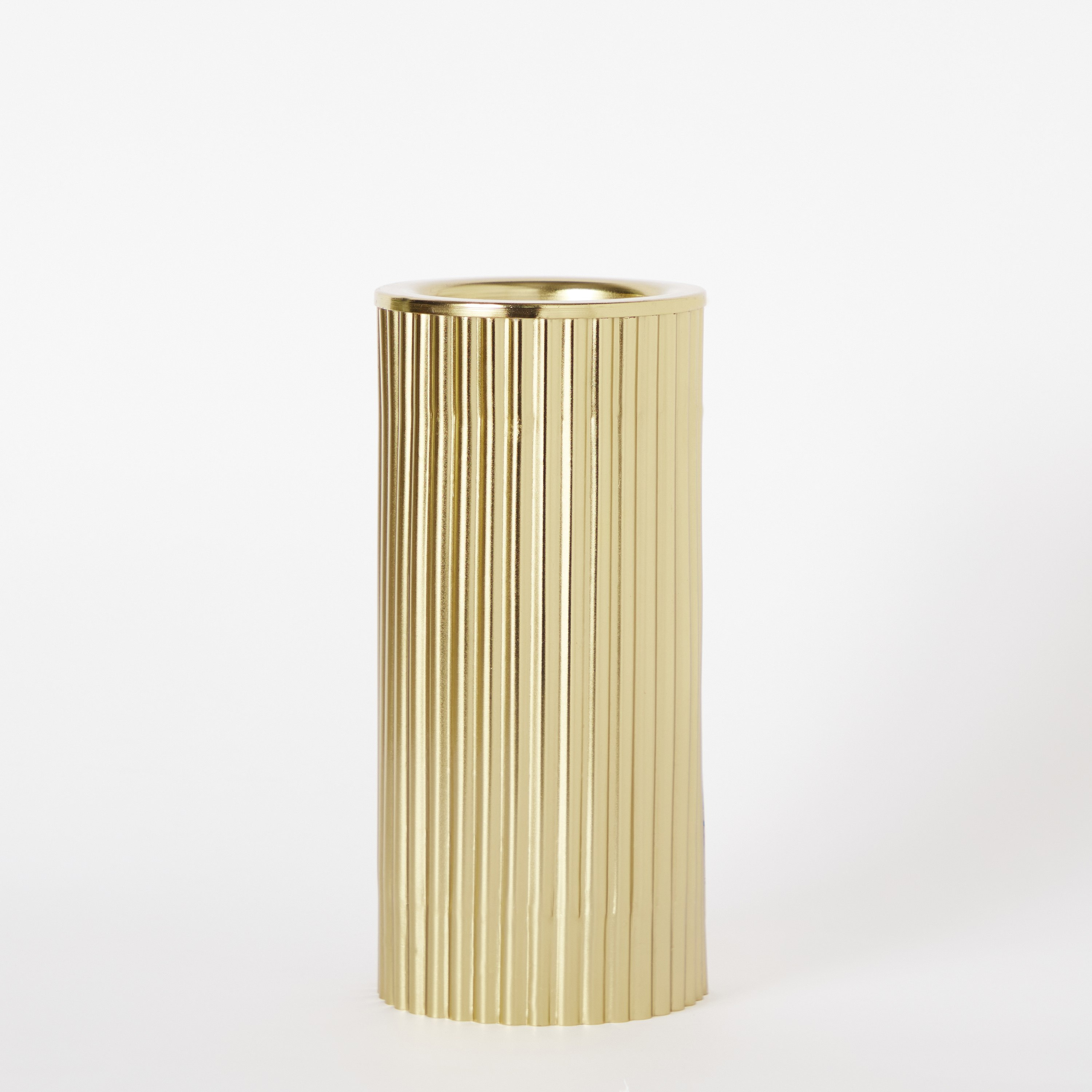 حامل شموع عمودي معدني مضلع من أريستو - 12x12x17 سم-hbxlivingroom-decorandaccessories-candleholders-image-6