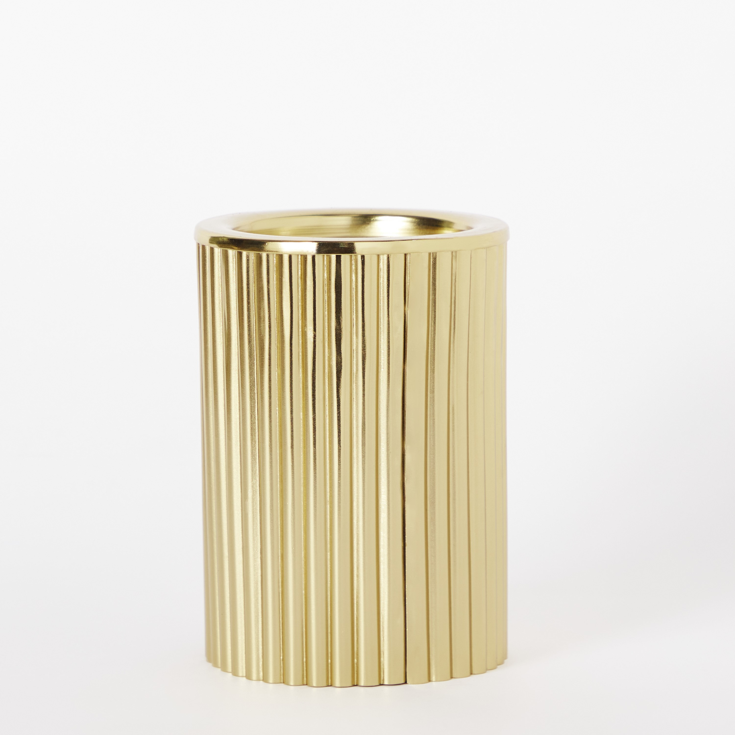 حامل شموع عمودية معدن مضلع من أريستو - 12x12x26 سم-hbxlivingroom-decorandaccessories-candleholders-image-6