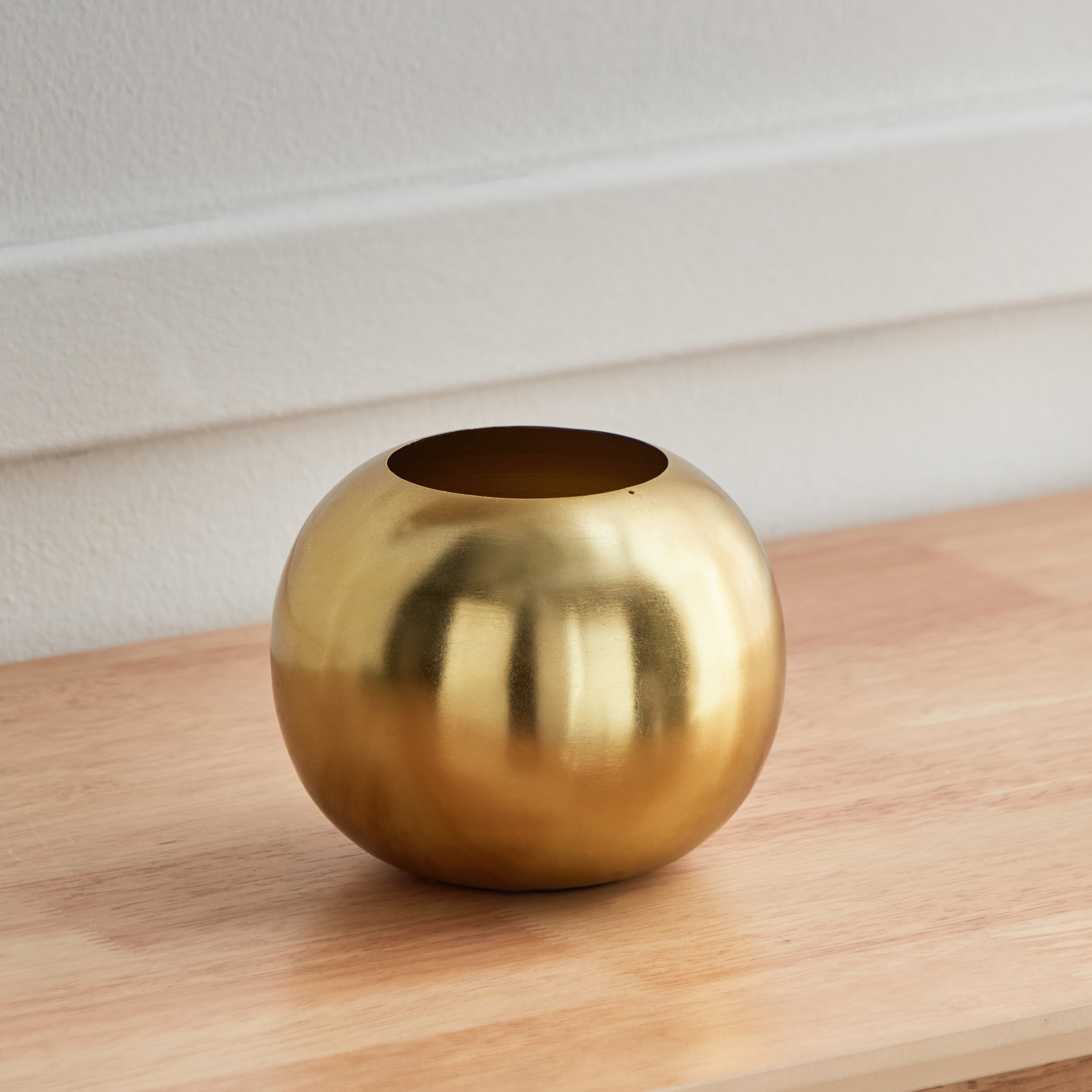 مزهرية زهور معدن من أريستو - 13x13x11 سم-hbxbedroom-decorandaccessories-vases-image-2