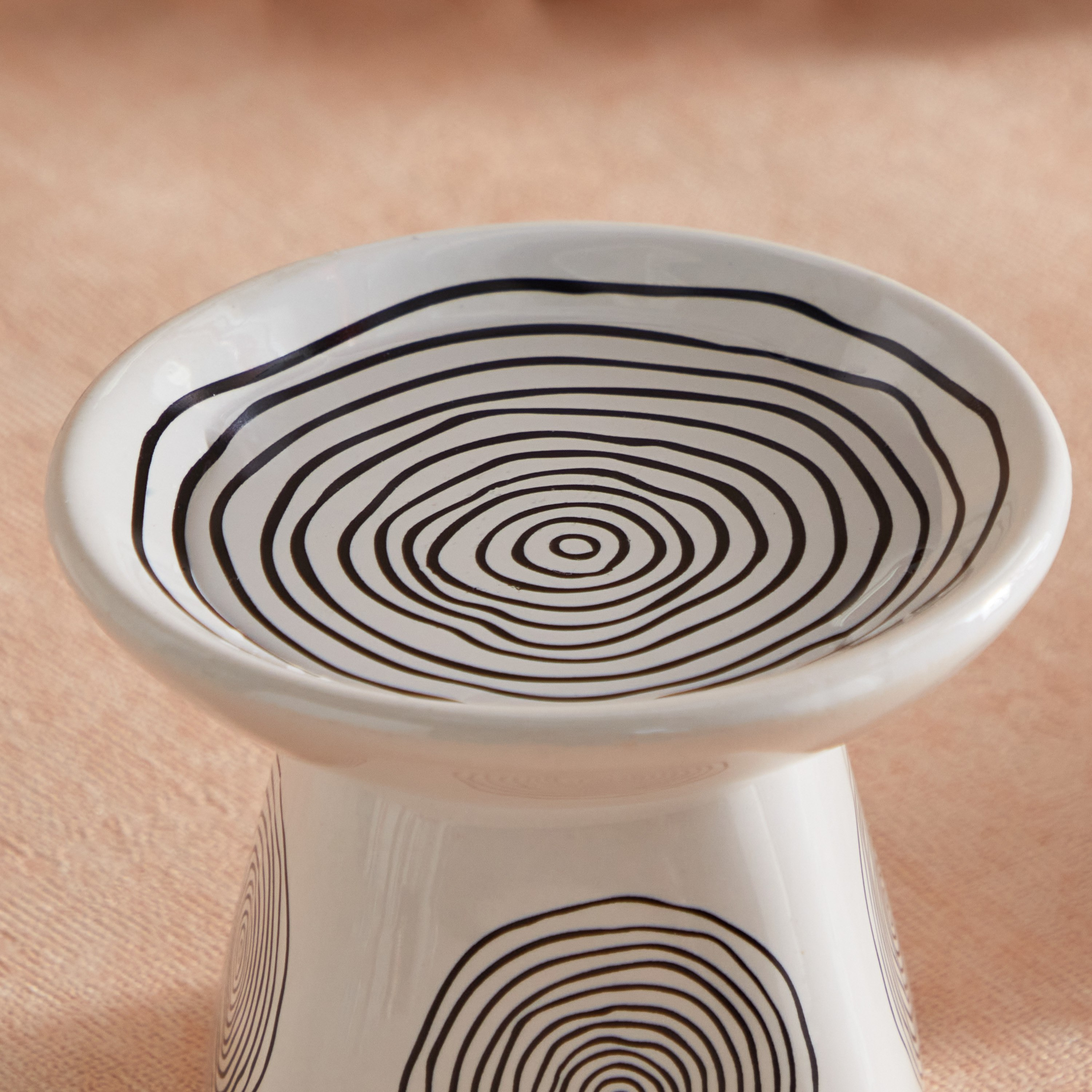Zest Circle Print Ceramic Oil Burner - 11x11x9 cm-hbxhomeware-hbxdecorandfurnishings-image-3