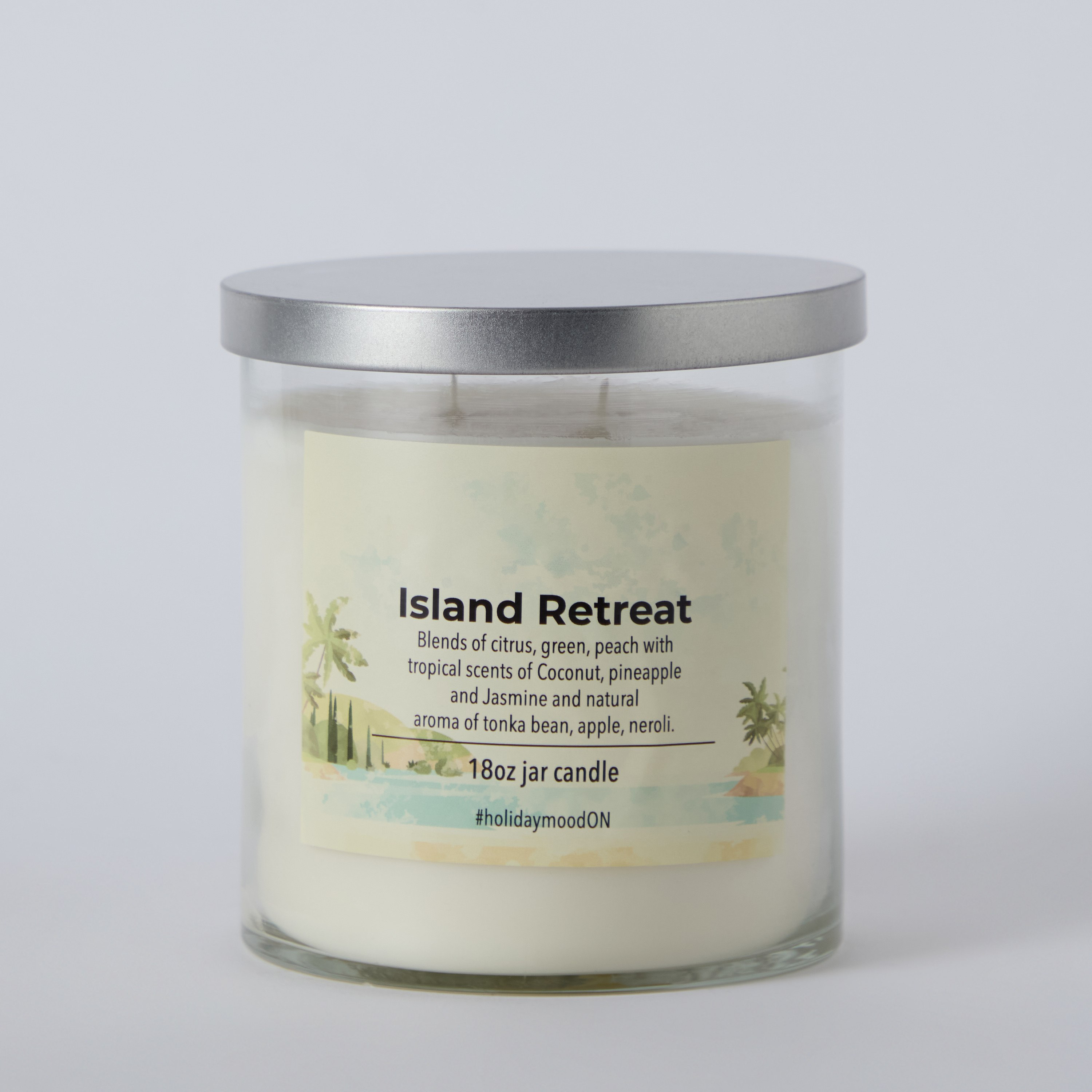 Aure Island Retreat Blown Jar Candle with Metal Lid - 510 gm-hbxlivingroom-decorandaccessories-candles-image-5