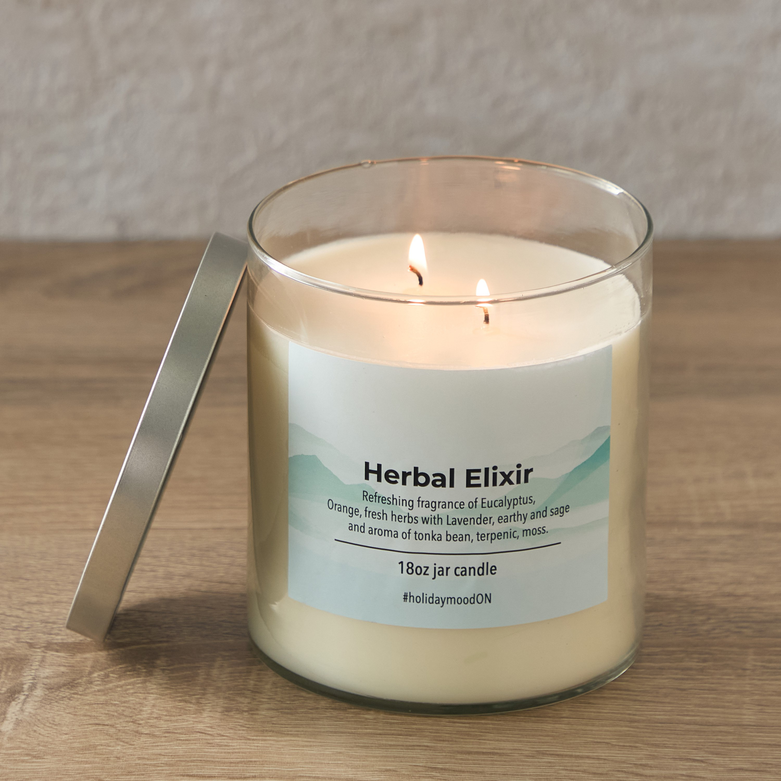 جرة شمعة بغطاء معدني هربال إلكسير من أوري - 510 جم-hbxlivingroom-decorandaccessories-candles-image-2
