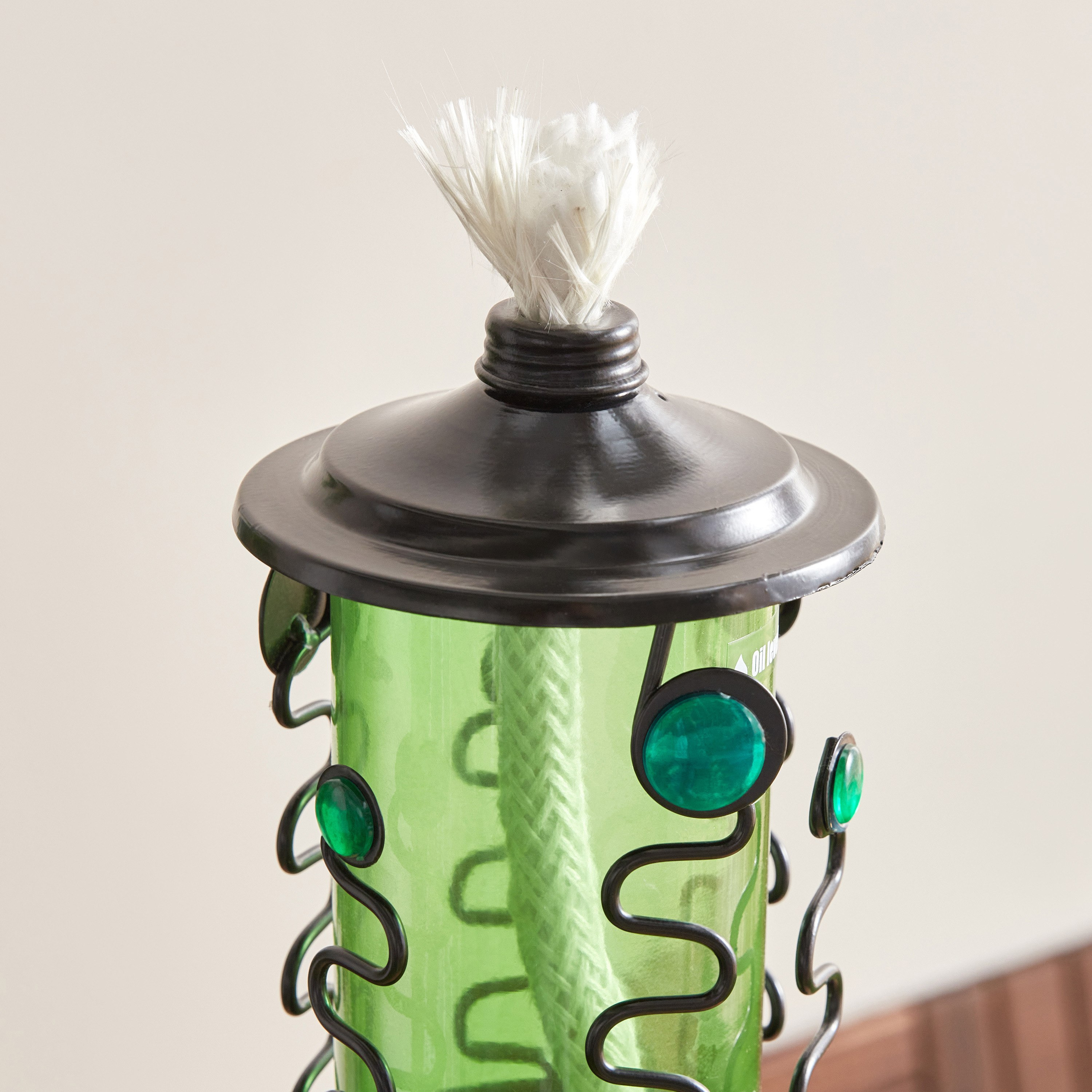 شعلة زجاجية بحامل معدني من إيدن - 9x9x171 سم-hbxdecorandfurnishings-homeaccessories-artificialflowersandplants-image-3