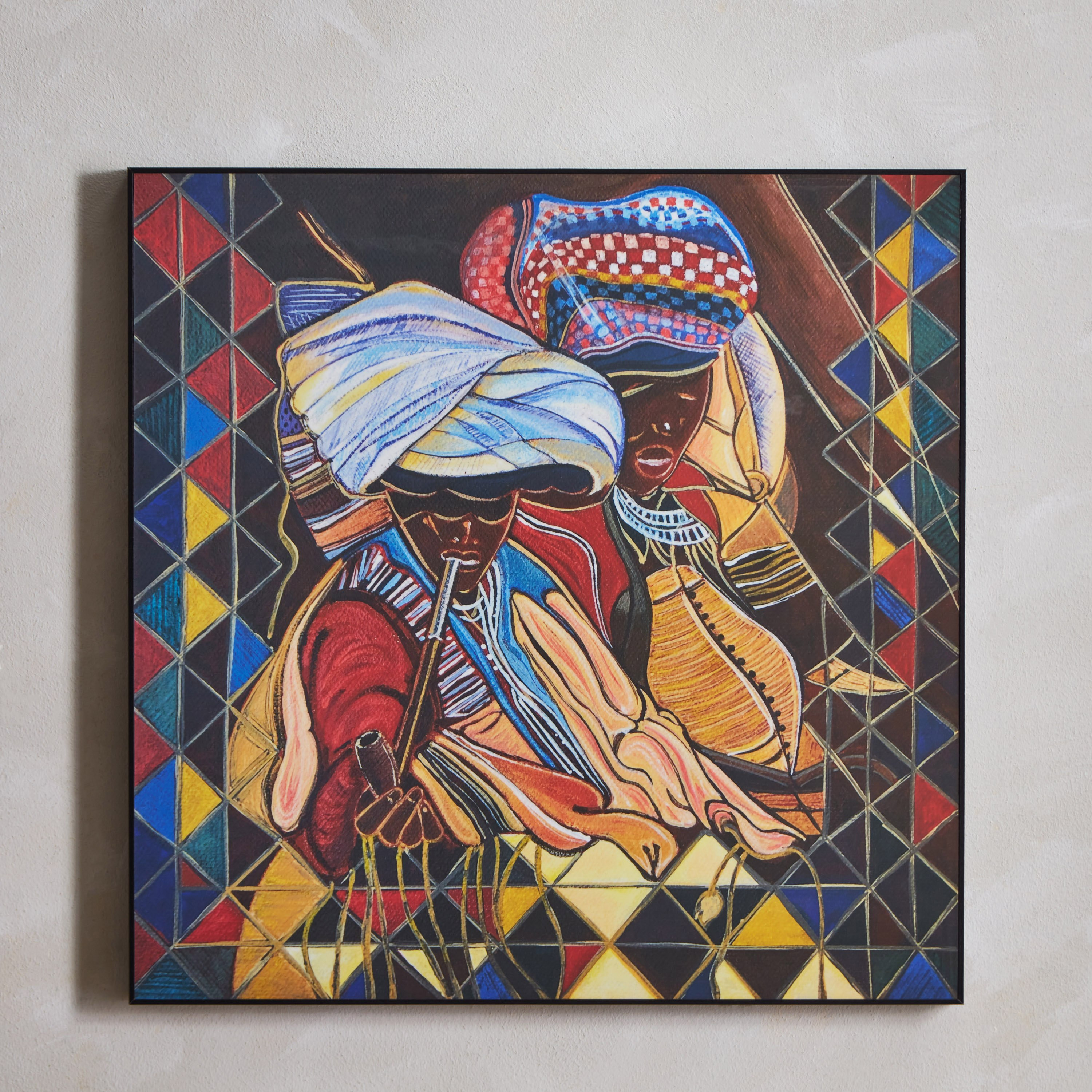 لوحة مؤطرة بوب آرت من هامبتون - 60x60x3 سم-hbxhomeware-hbxdecorandfurnishings-image-1