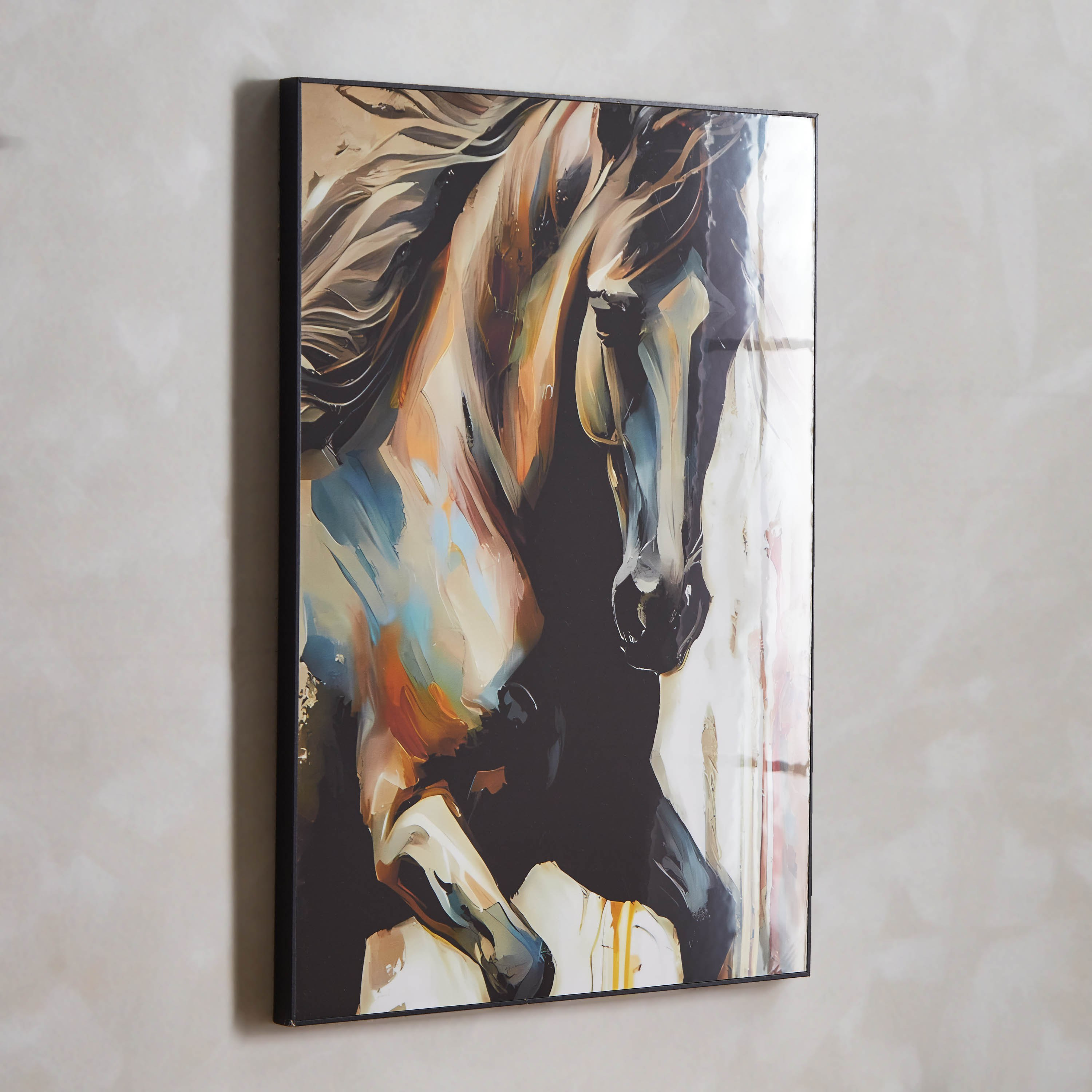 لوحة بإطار لحصان من هامبتون - 50x70x3 سم-hbxhomeware-hbxdecorandfurnishings-image-2