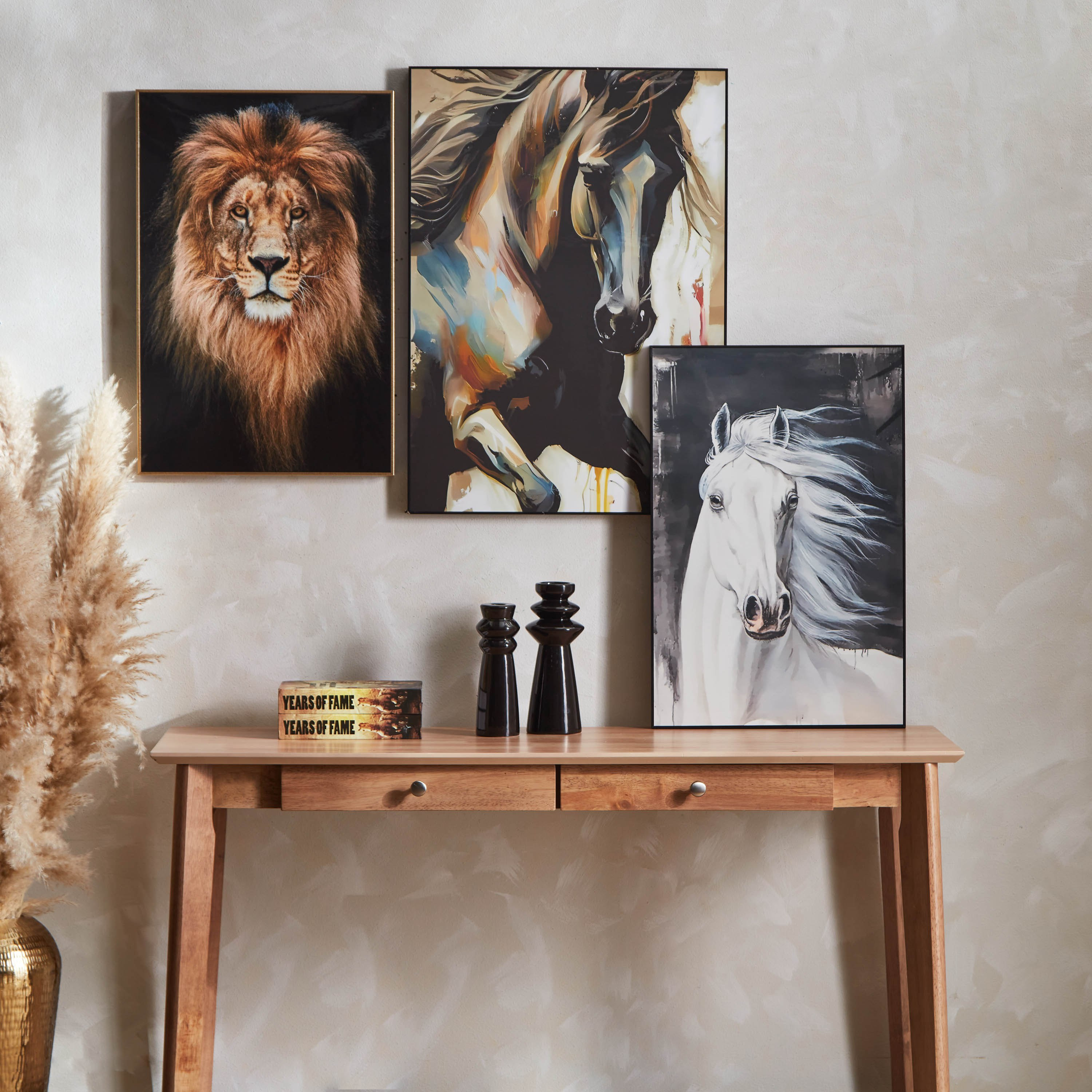 لوحة بإطار لحصان من هامبتون - 50x70x3 سم-hbxhomeware-hbxdecorandfurnishings-image-4