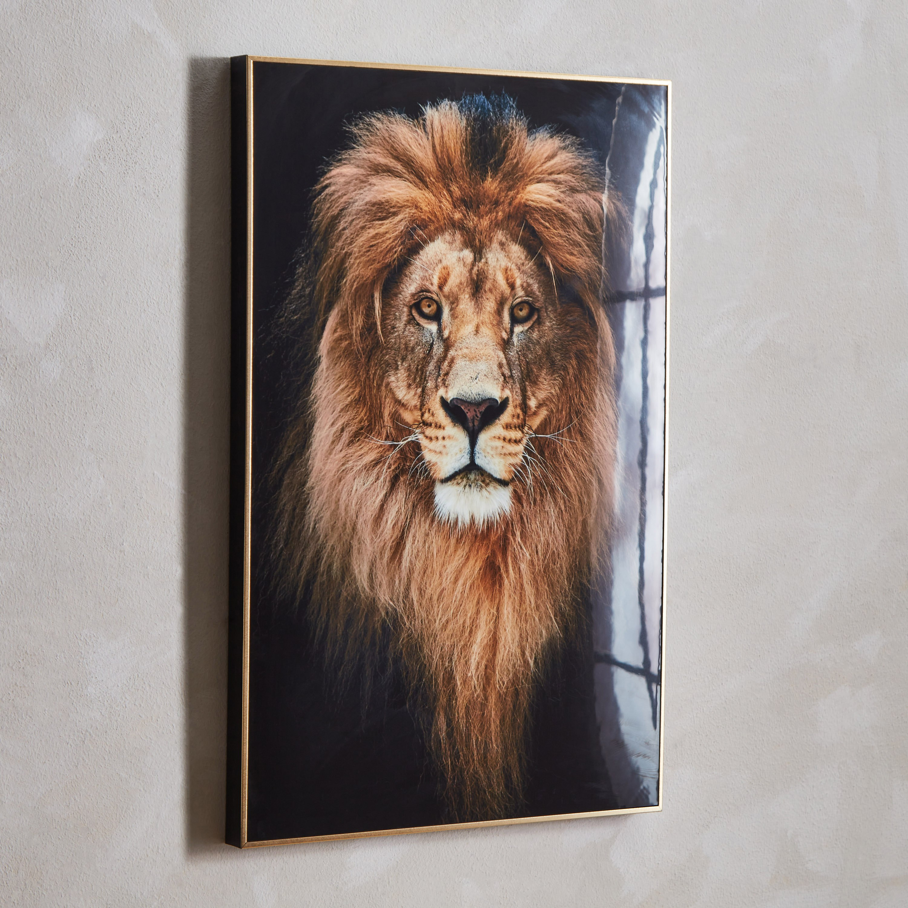 لوحة مؤطرة بتصميم أسد من هامبتون - 40x60x2.5 سم-hbxhomeware-hbxdecorandfurnishings-image-2