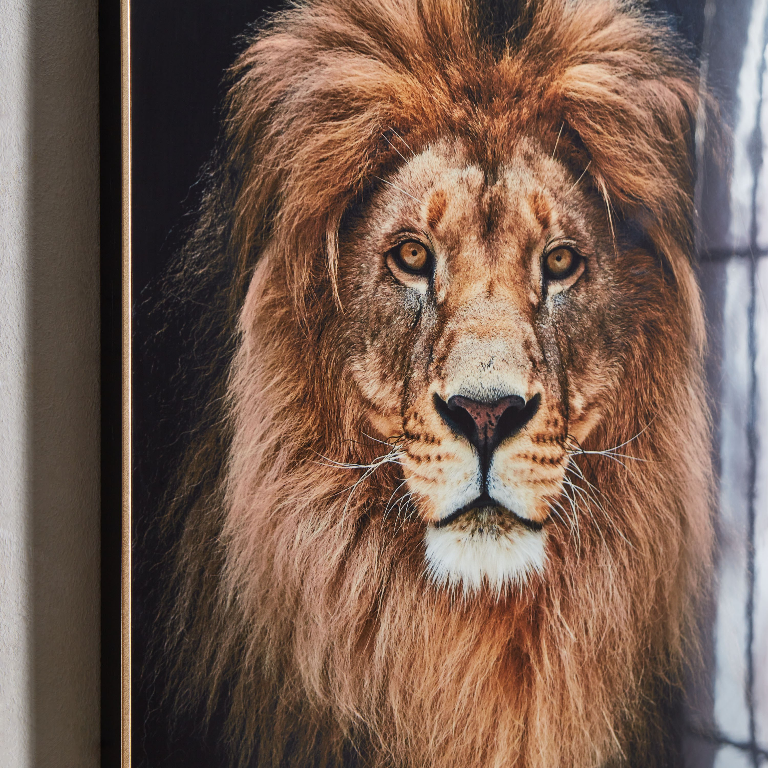 لوحة مؤطرة بتصميم أسد من هامبتون - 40x60x2.5 سم-hbxhomeware-hbxdecorandfurnishings-image-3