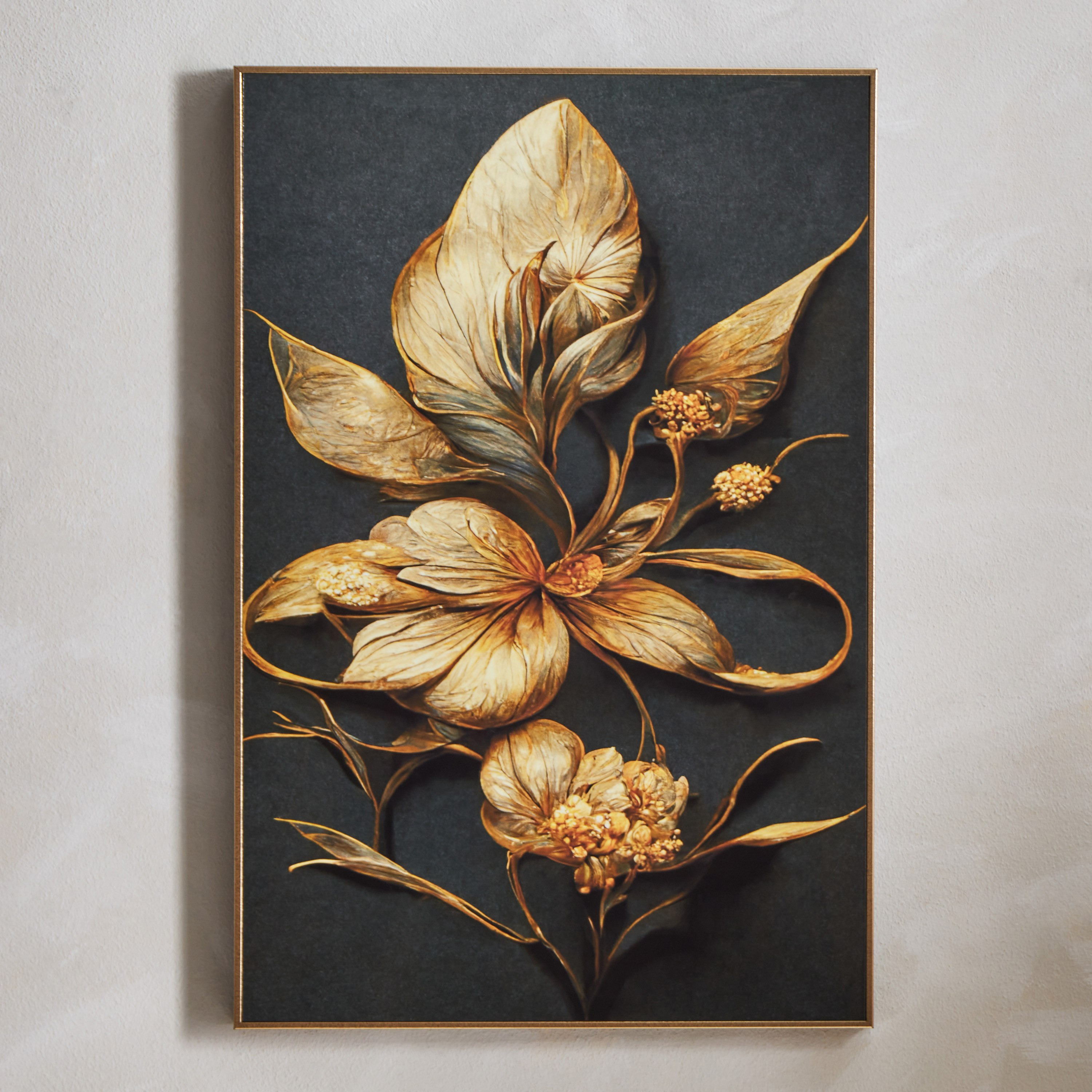 لوحة مؤطرة بتصميم زهور من هامبتون - 40x60x2.5 سم-hbxhomeware-hbxdecorandfurnishings-image-1