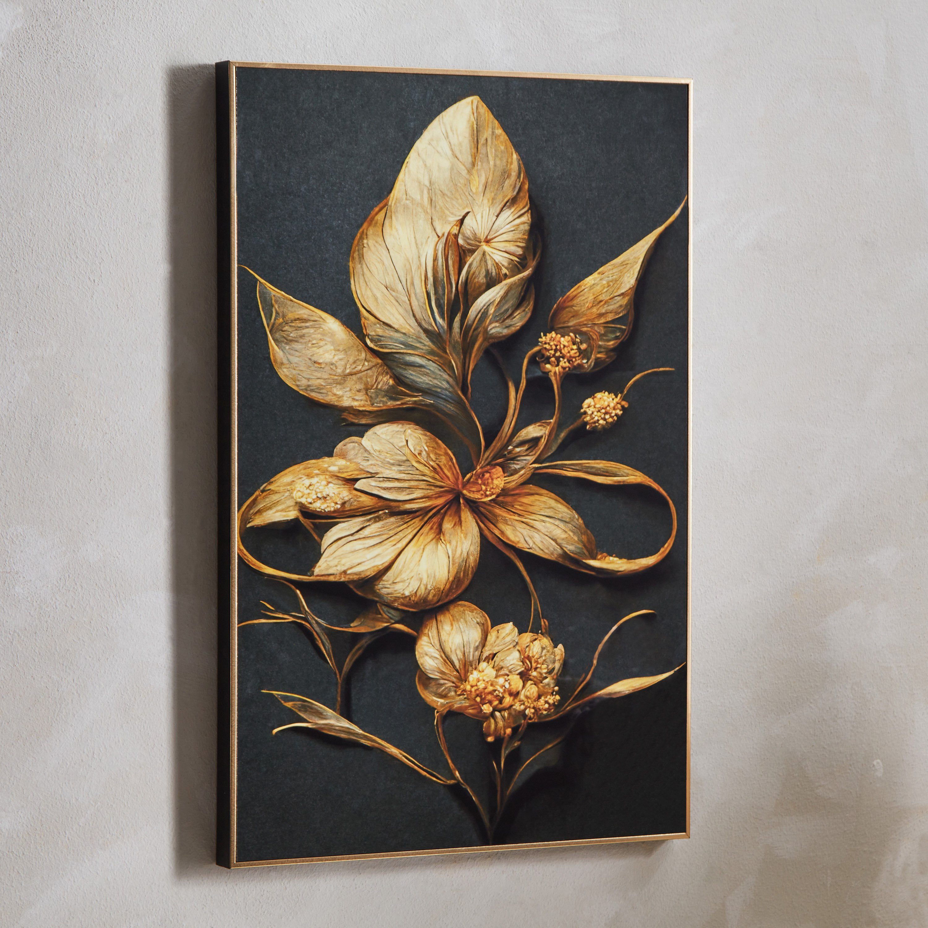 لوحة مؤطرة بتصميم زهور من هامبتون - 40x60x2.5 سم-hbxhomeware-hbxdecorandfurnishings-image-2