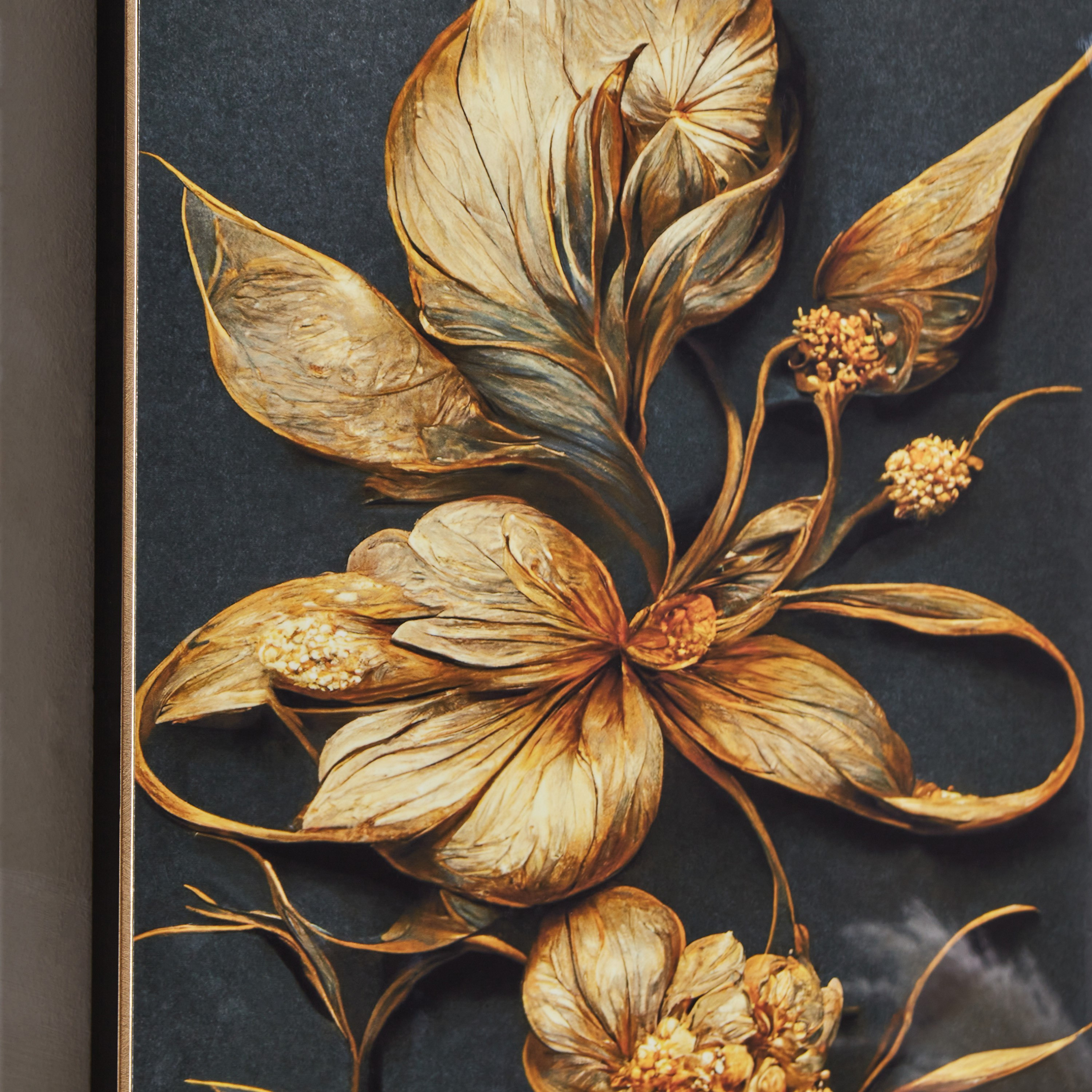 لوحة مؤطرة بتصميم زهور من هامبتون - 40x60x2.5 سم-hbxhomeware-hbxdecorandfurnishings-image-3