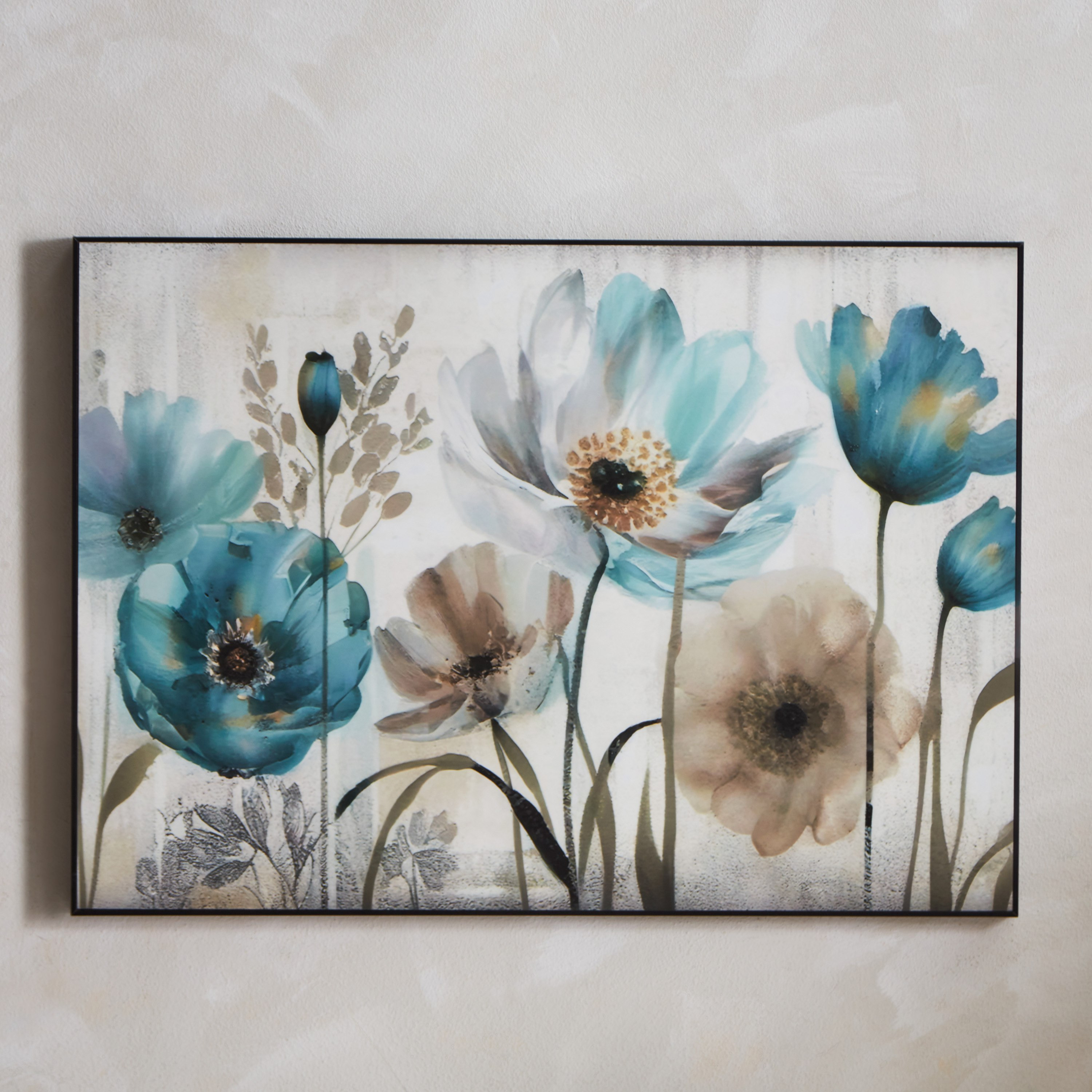 لوحة مؤطرة لزهور من هامبتون - 50x70x3 سم-hbxhomeware-hbxdecorandfurnishings-image-1