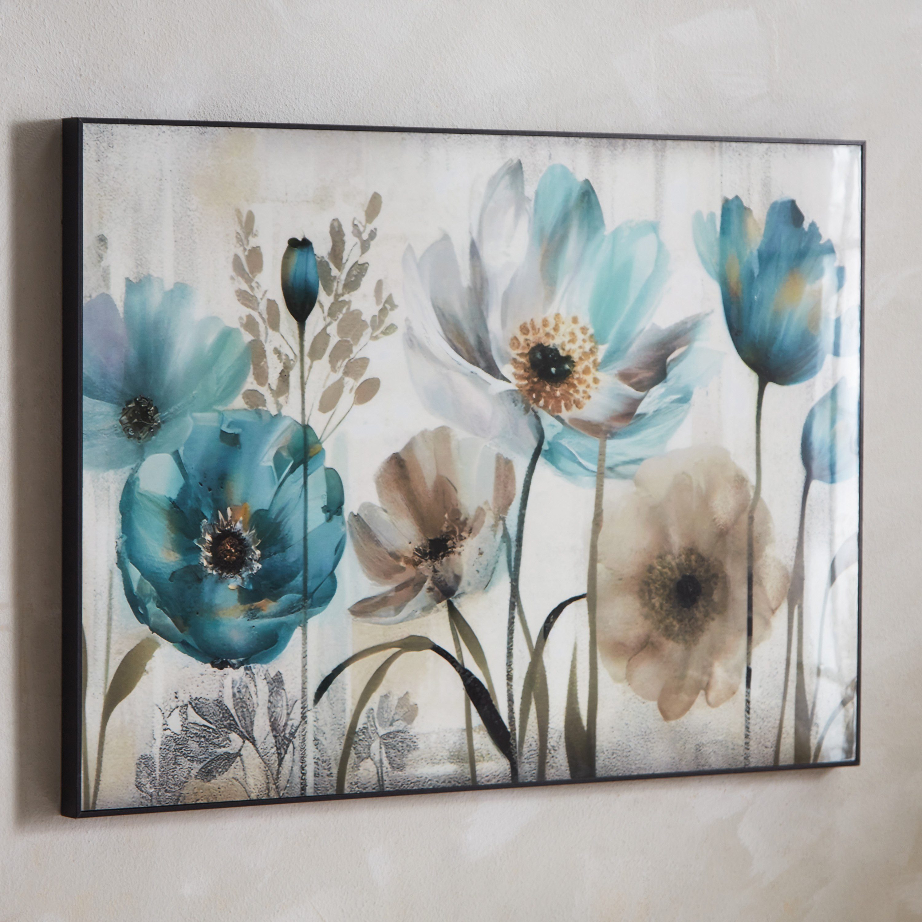 لوحة مؤطرة لزهور من هامبتون - 50x70x3 سم-hbxhomeware-hbxdecorandfurnishings-image-2