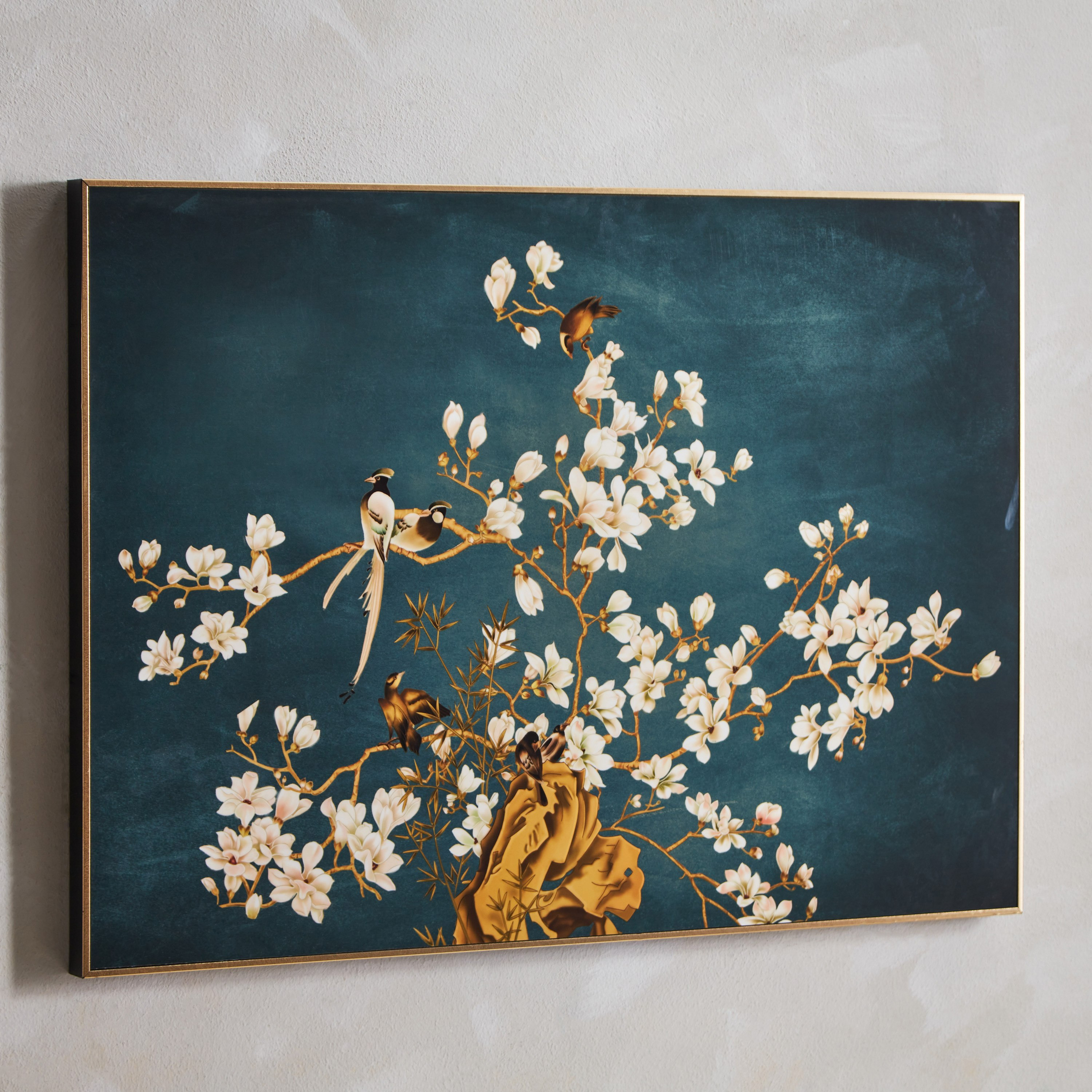 لوحة مؤطرة بتصميم زهرة من هامبتون - 50x70x3 سم-hbxhomeware-hbxdecorandfurnishings-image-2