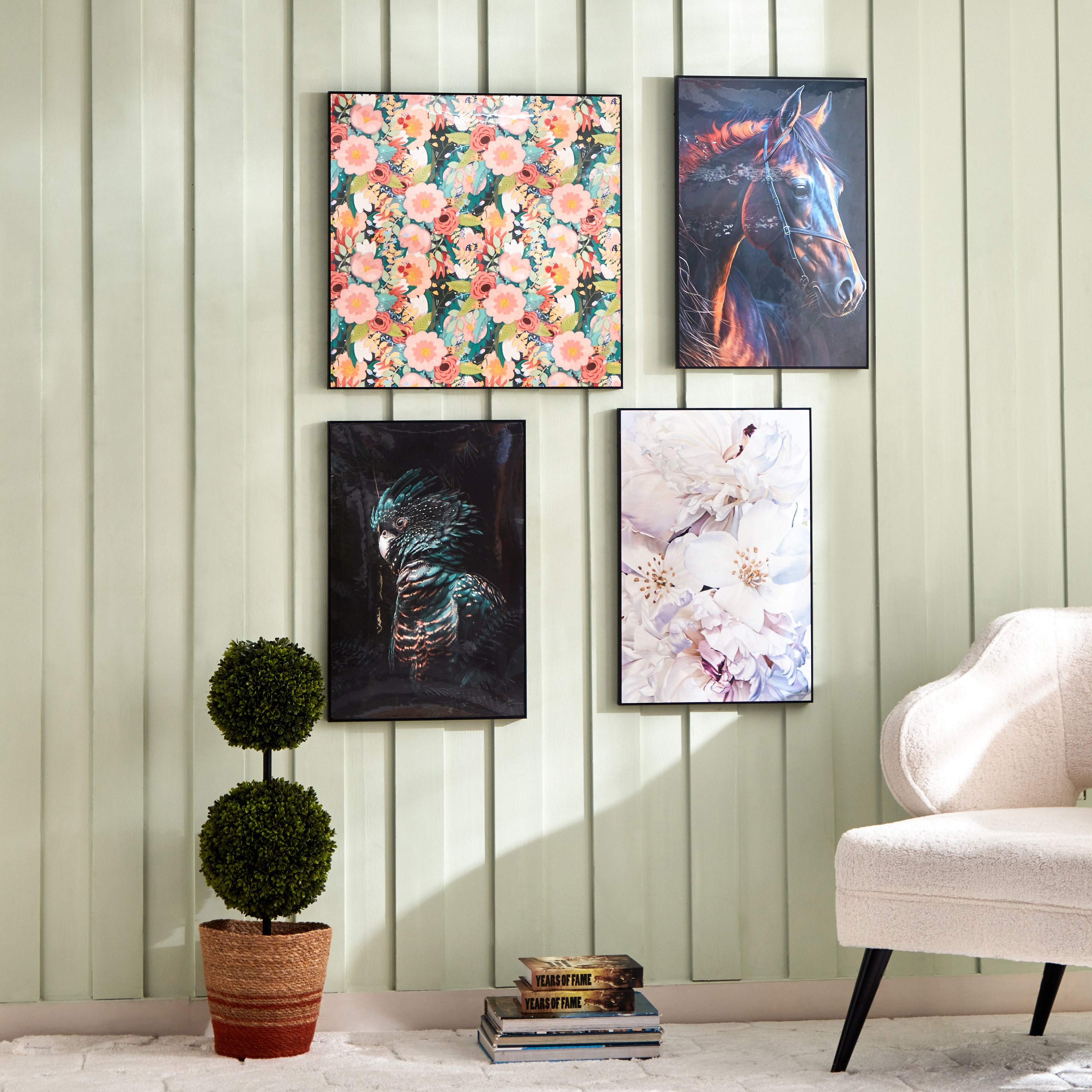لوحة مؤطرة بتصميم زهور من هامبتون - 40x60x2.5 سم-hbxhomeware-hbxdecorandfurnishings-image-5