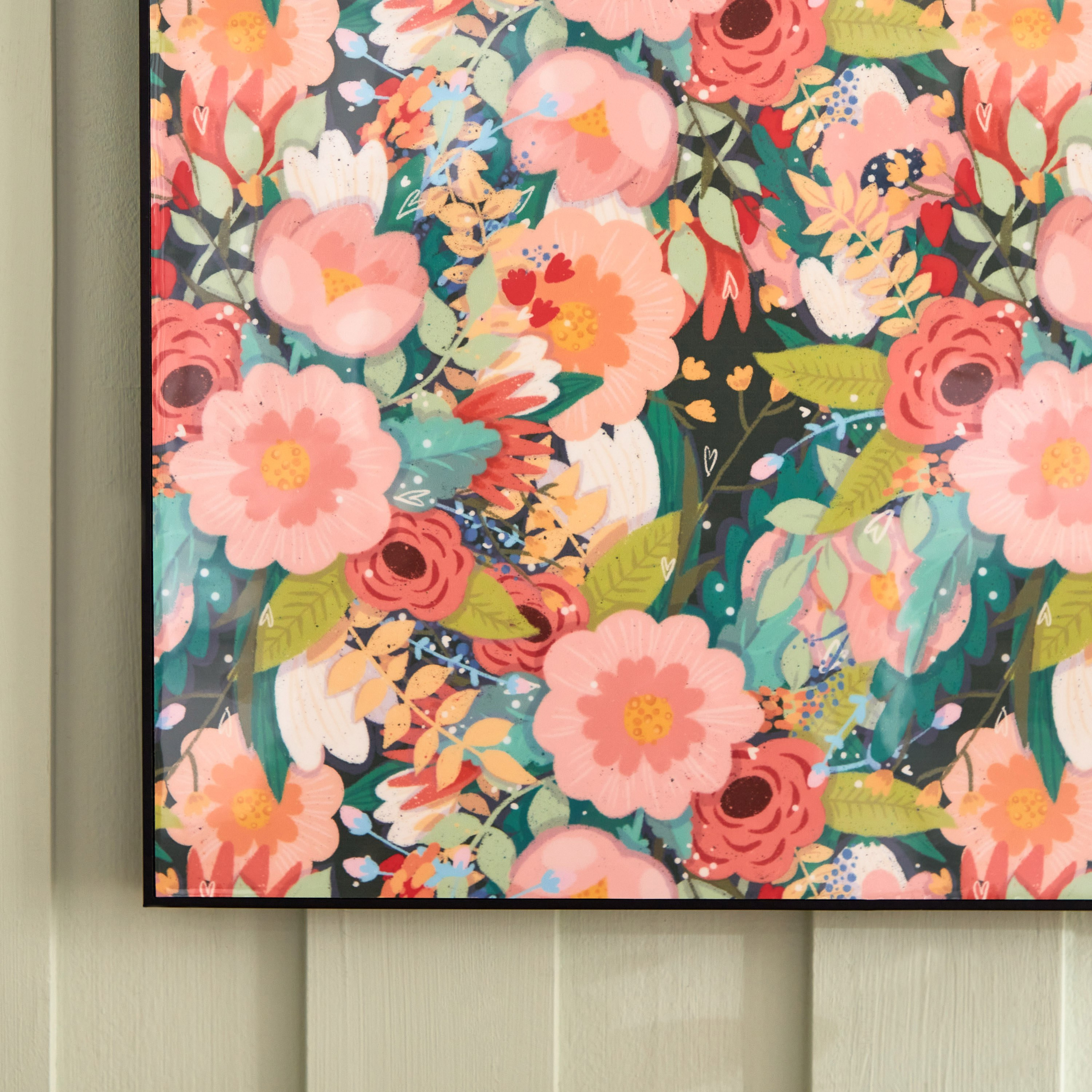 لوحة مؤطرة بتصميم زهور من هامبتون - 60x60x2.5 سم-hbxhomeware-hbxdecorandfurnishings-image-3