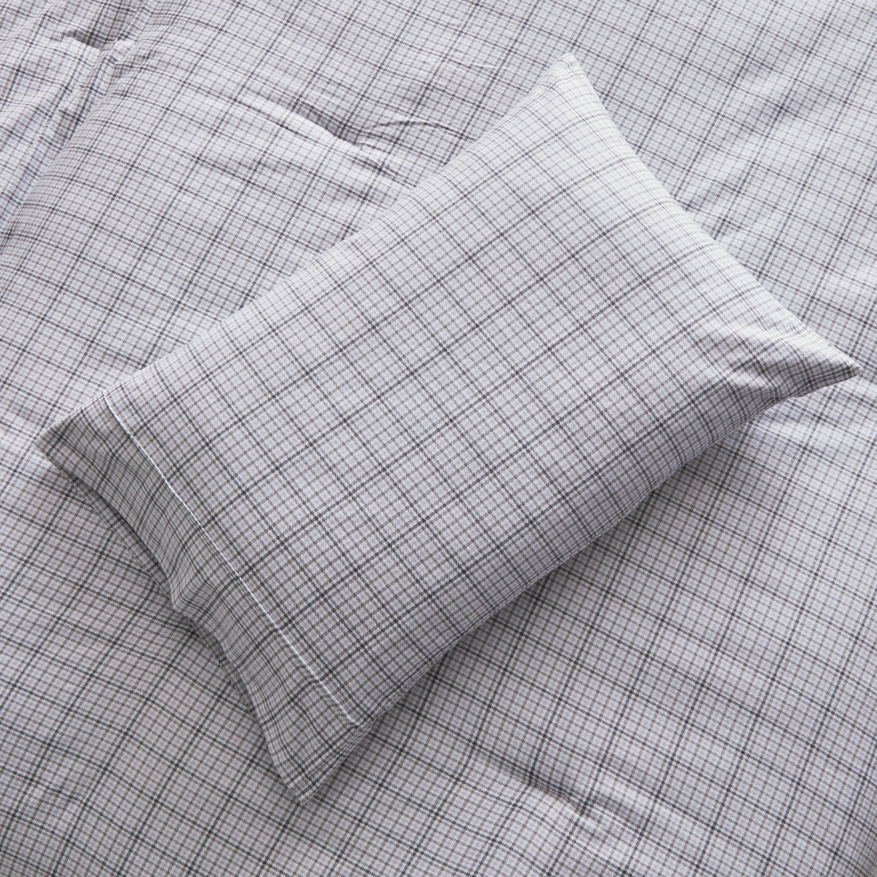 Snug Harbor Check 2-Piece Cotton Flannel Twin Comforter Set - 150x220 cm-hbxhomeware-hbxdecorandfurnishings-image-6