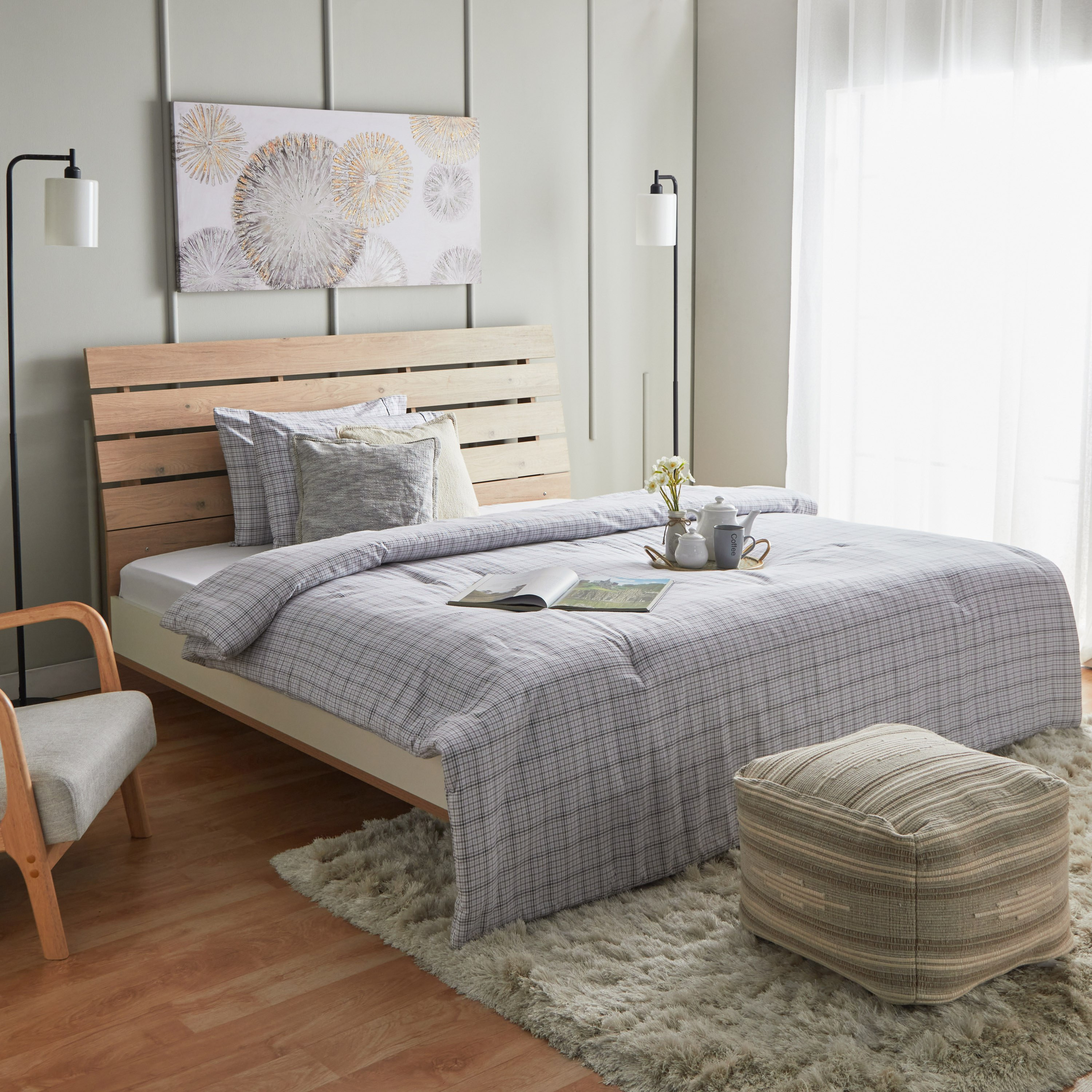 Snug Harbor Check 2-Piece Cotton Flannel Twin Comforter Set - 150x220 cm-hbxhomeware-hbxdecorandfurnishings-image-7