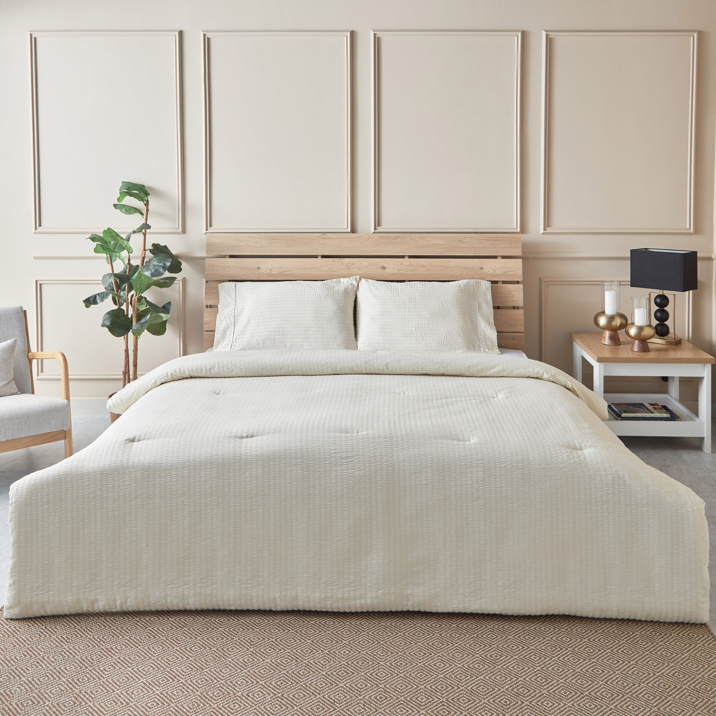 Whimsy 3-Piece Cotton Seersucker King Comforter Set - 220x235 cm-hbxhomeware-hbxdecorandfurnishings-image-2