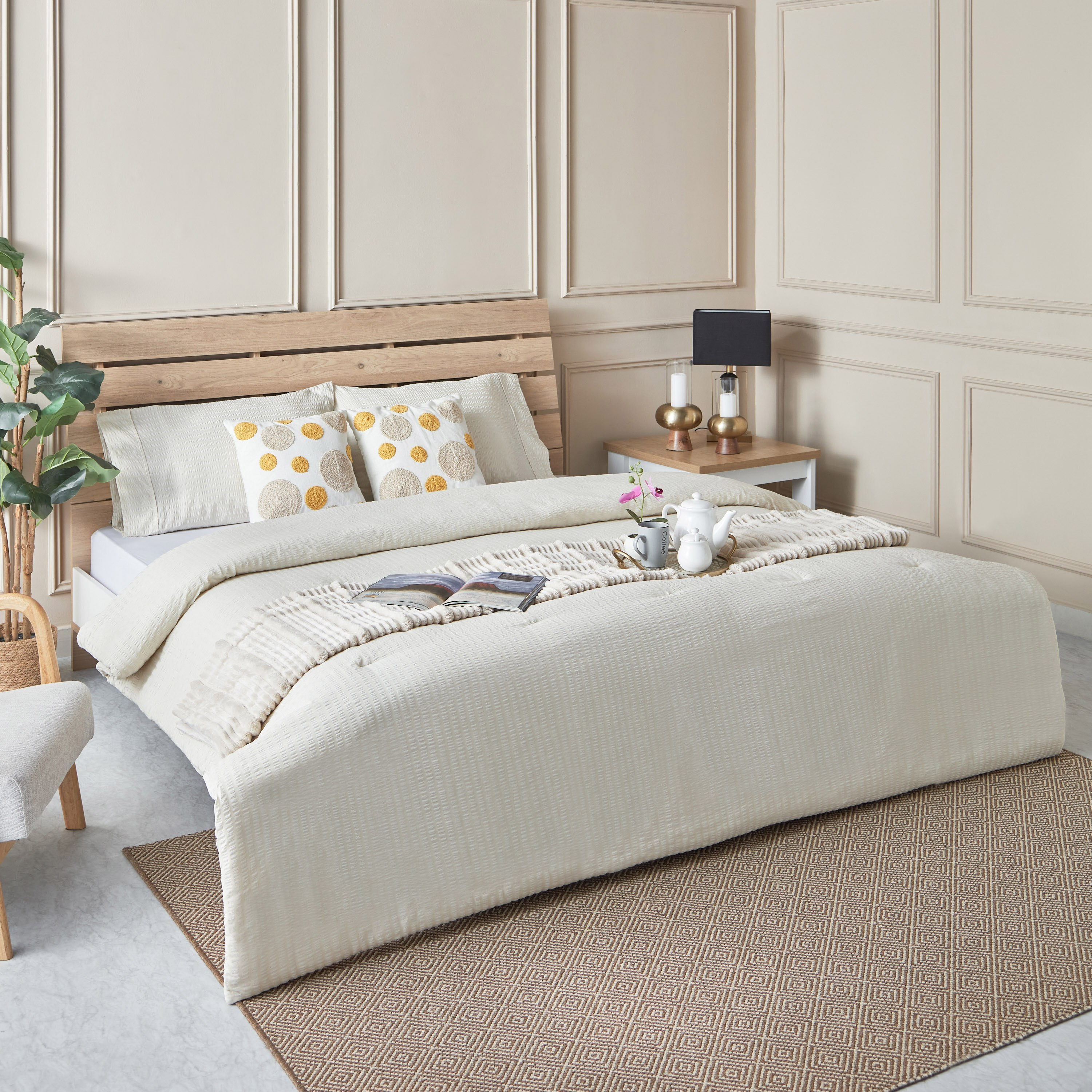 Whimsy 3-Piece Cotton Seersucker King Comforter Set - 220x235 cm-hbxhomeware-hbxdecorandfurnishings-image-8