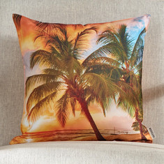 Sea Shore Printed Outdoor Cushion Cover - 45x45 cm