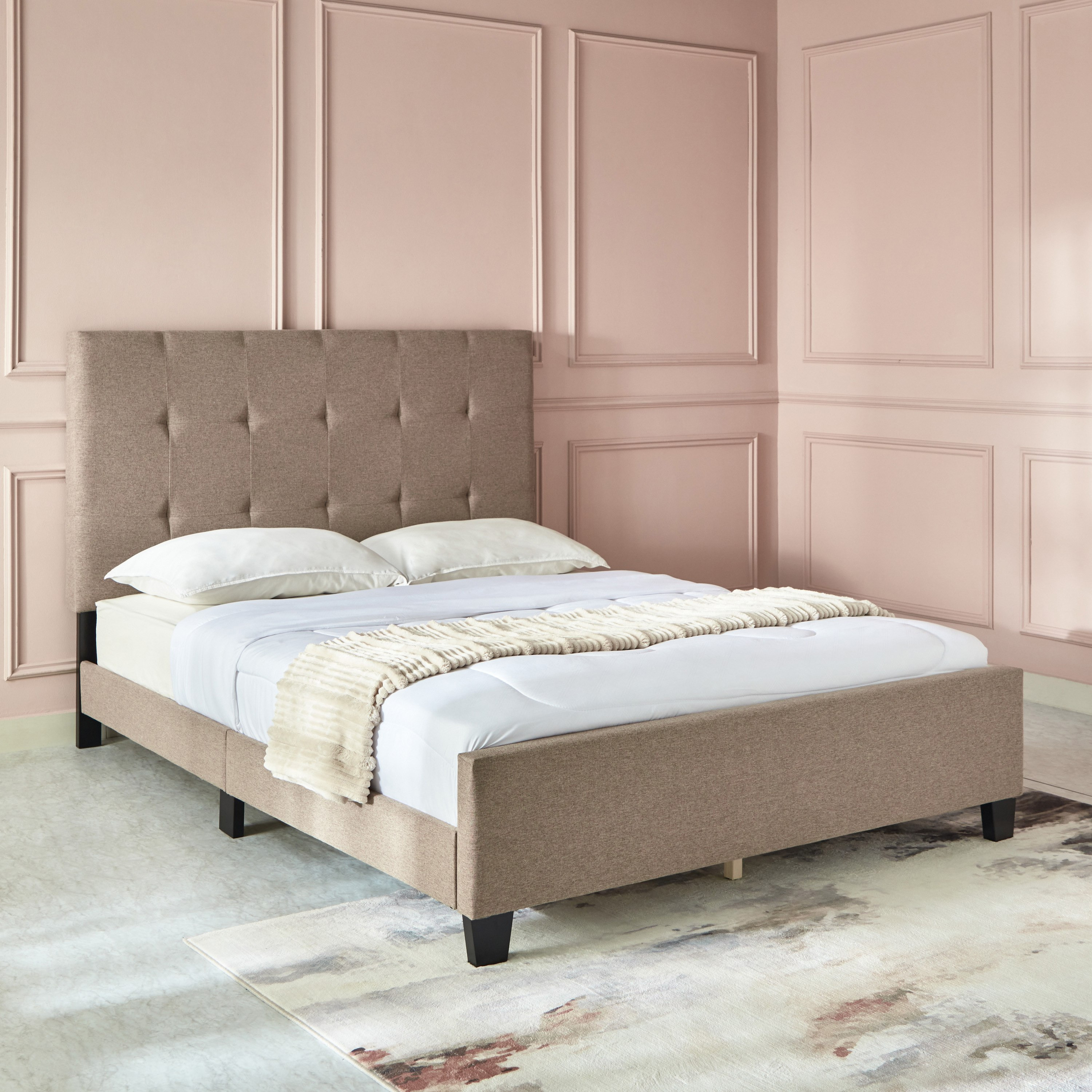 سرير كوين منجّد - كولتورب من موڤو - 150x200 سم-hbxbedroom-bedsandbedsets-beds-queen-image-1
