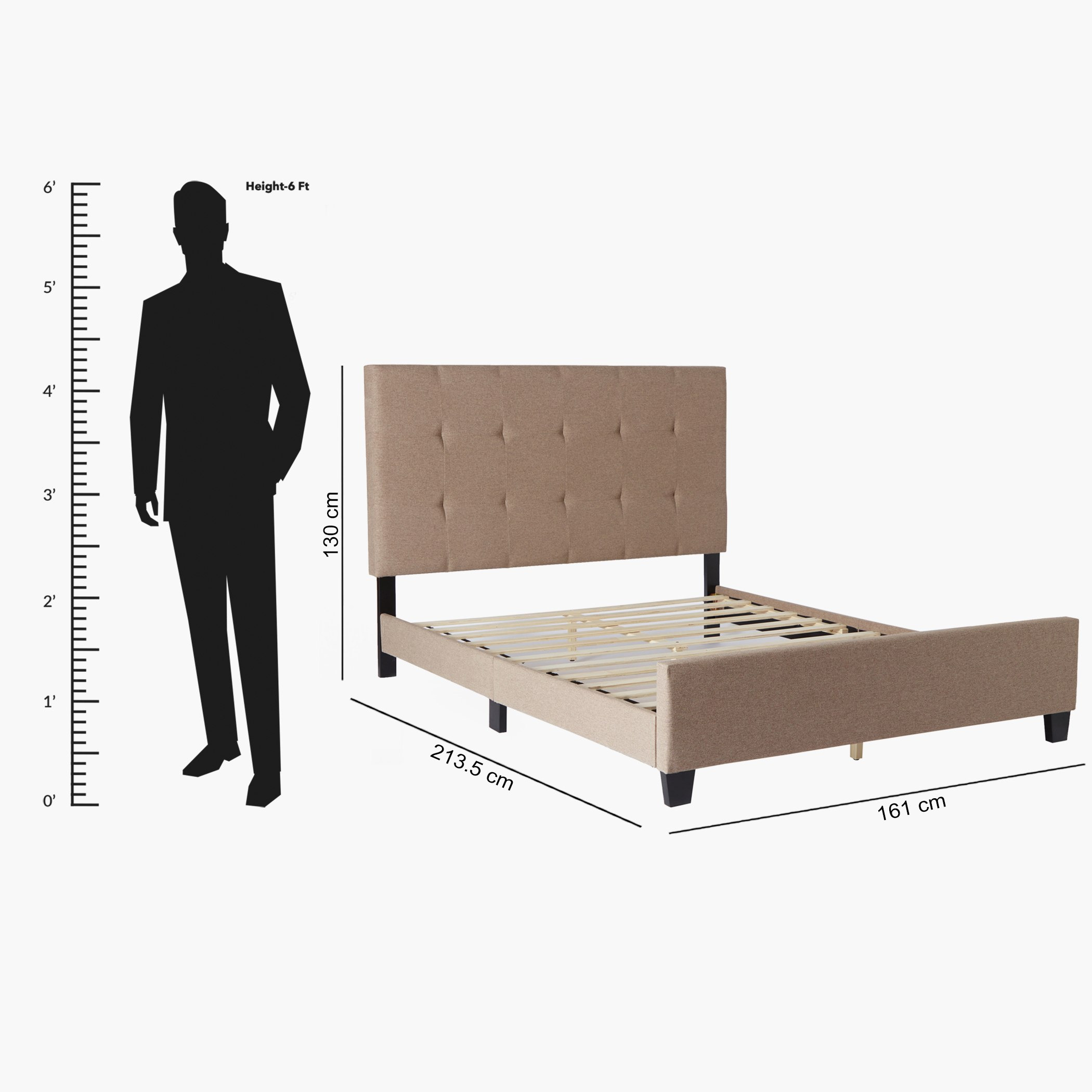 سرير كوين منجّد - كولتورب من موڤو - 150x200 سم-hbxbedroom-bedsandbedsets-beds-queen-image-17