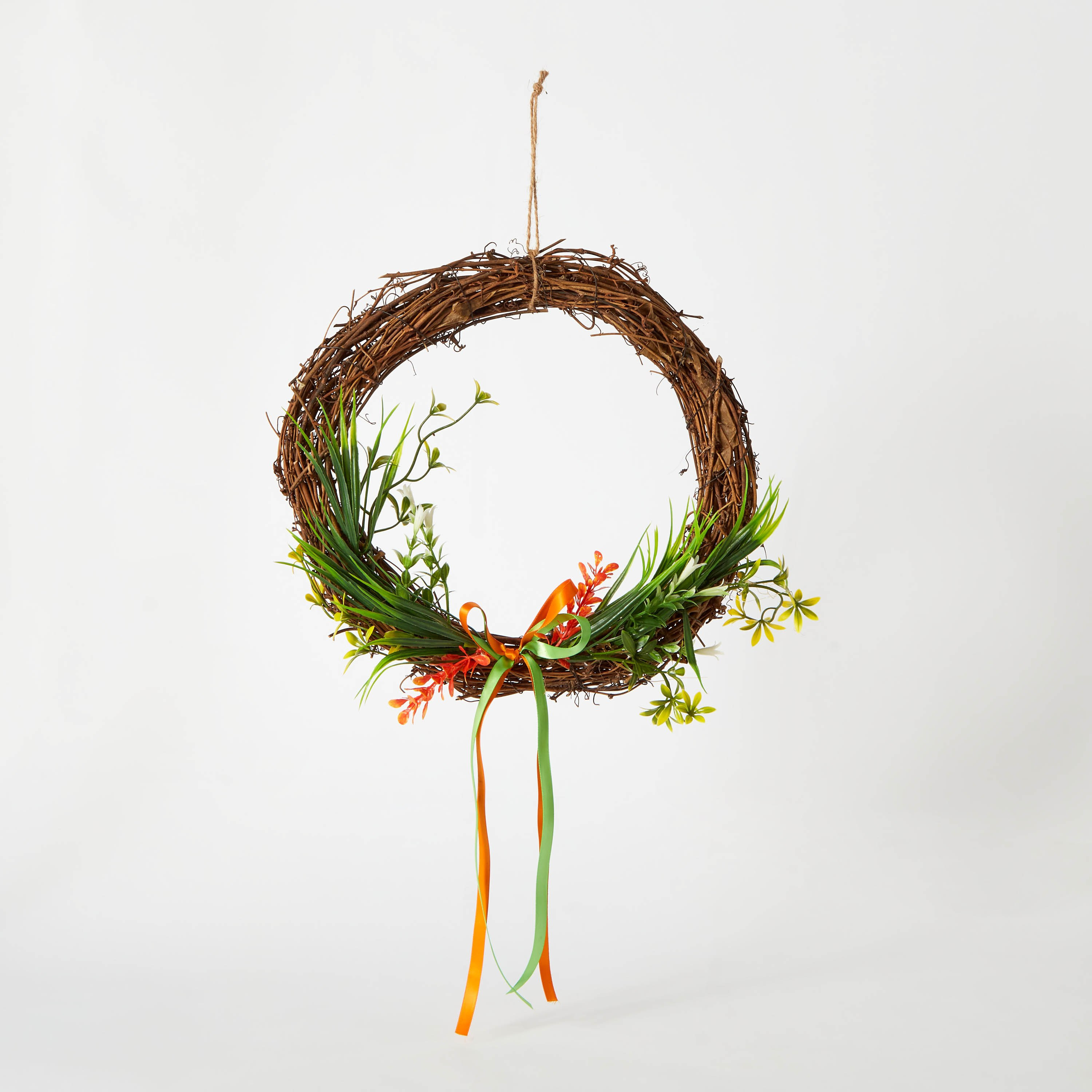 إكليل ديكور راتان من ترينت - 30x30x5 سم-hbxdecorandfurnishings-homeaccessories-artificialflowersandplants-image-5