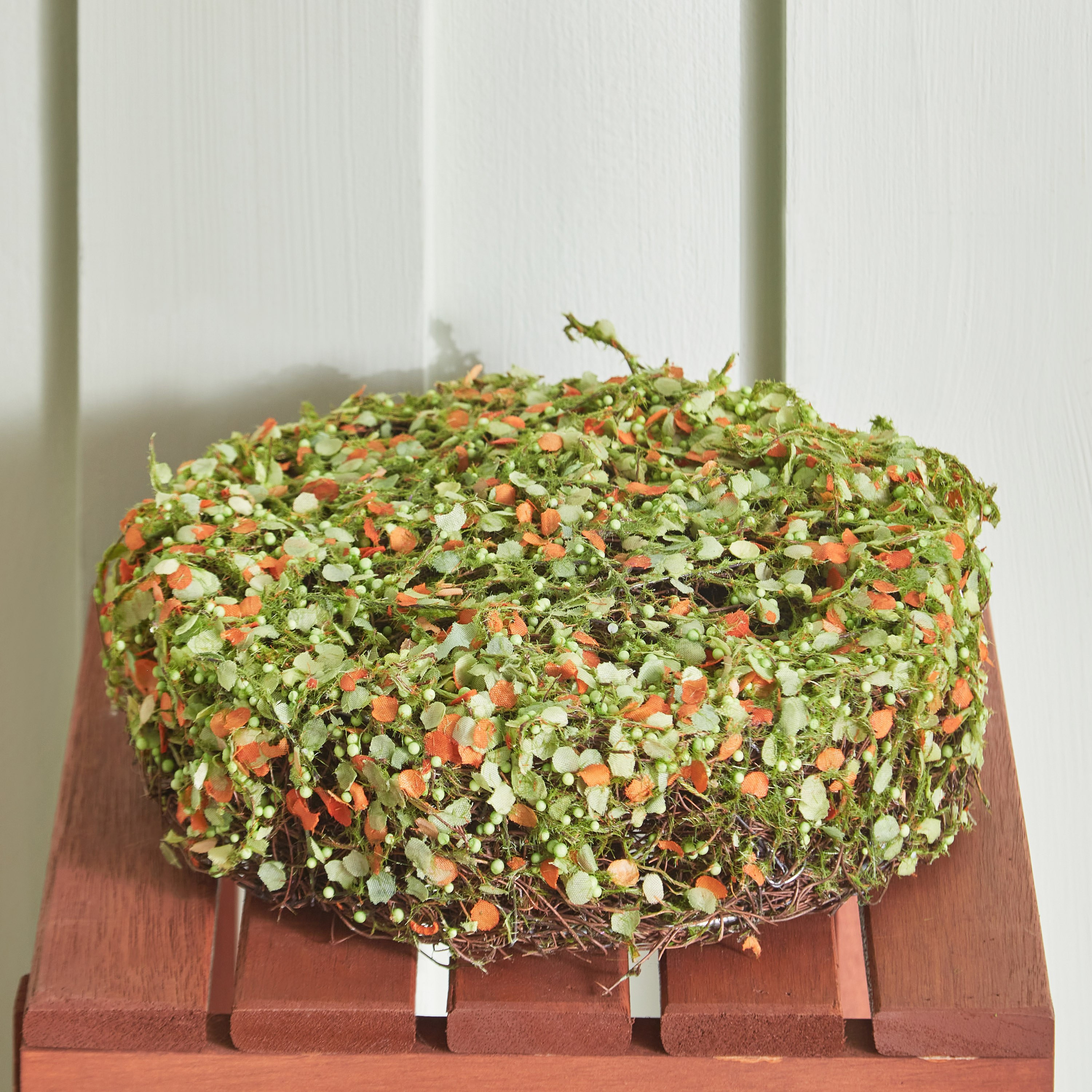 Trent Round Decorative Table Moss - 22x22x7 cm-hbxdecorandfurnishings-homeaccessories-artificialflowersandplants-image-2