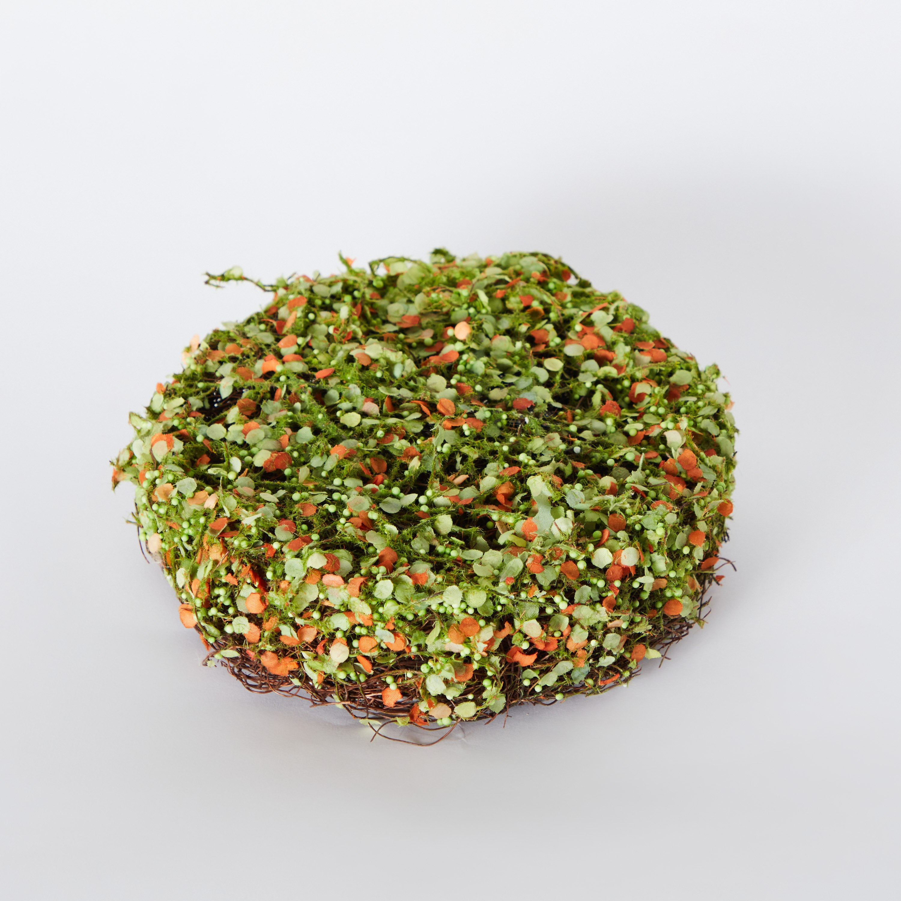 Trent Round Decorative Table Moss - 22x22x7 cm-hbxdecorandfurnishings-homeaccessories-artificialflowersandplants-image-5