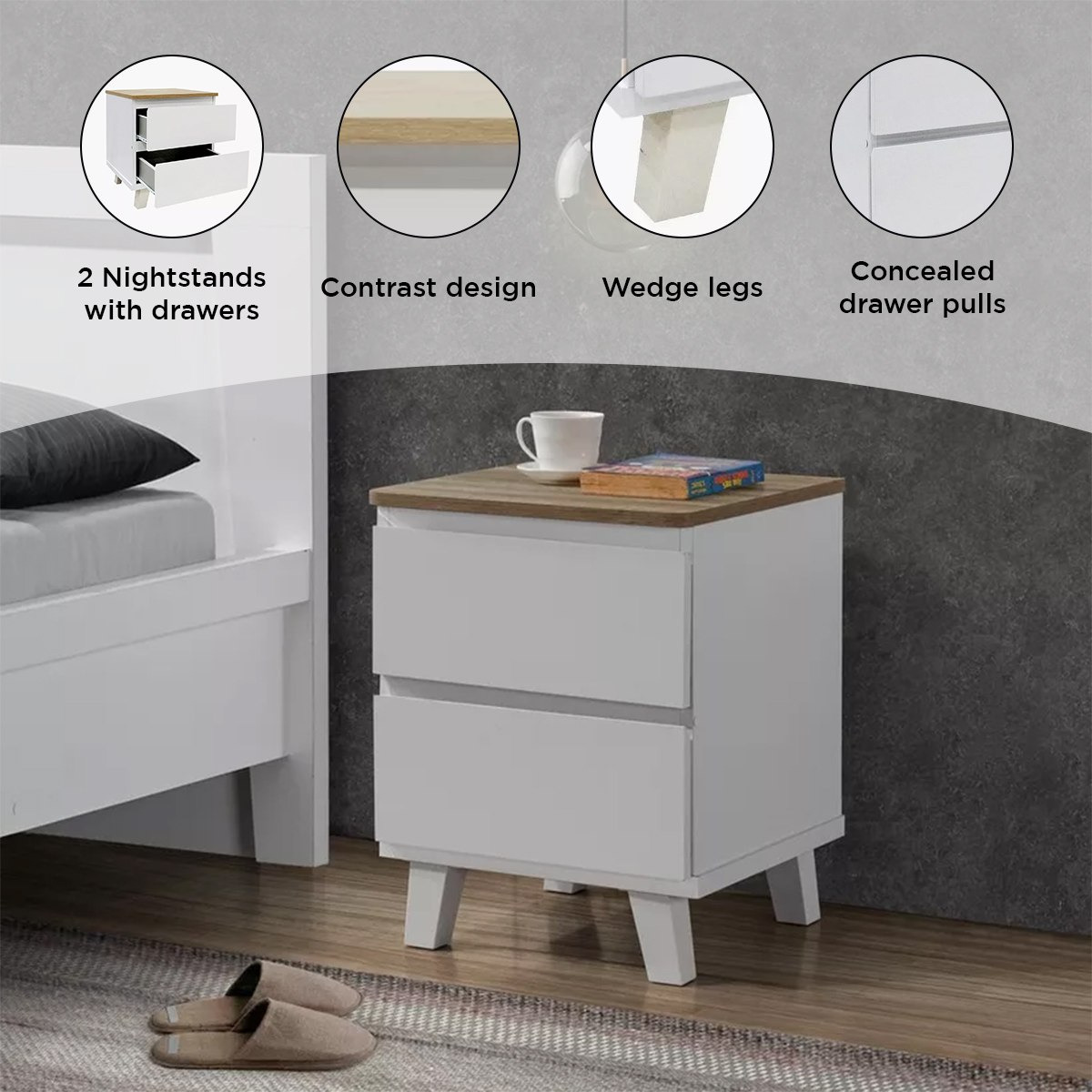 Movo Kulltorp Plus 6-Piece Queen Bedroom Set - 160x200 cm-hbxfurniture-bedsandbedsets-bedroomsets-queen-image-5