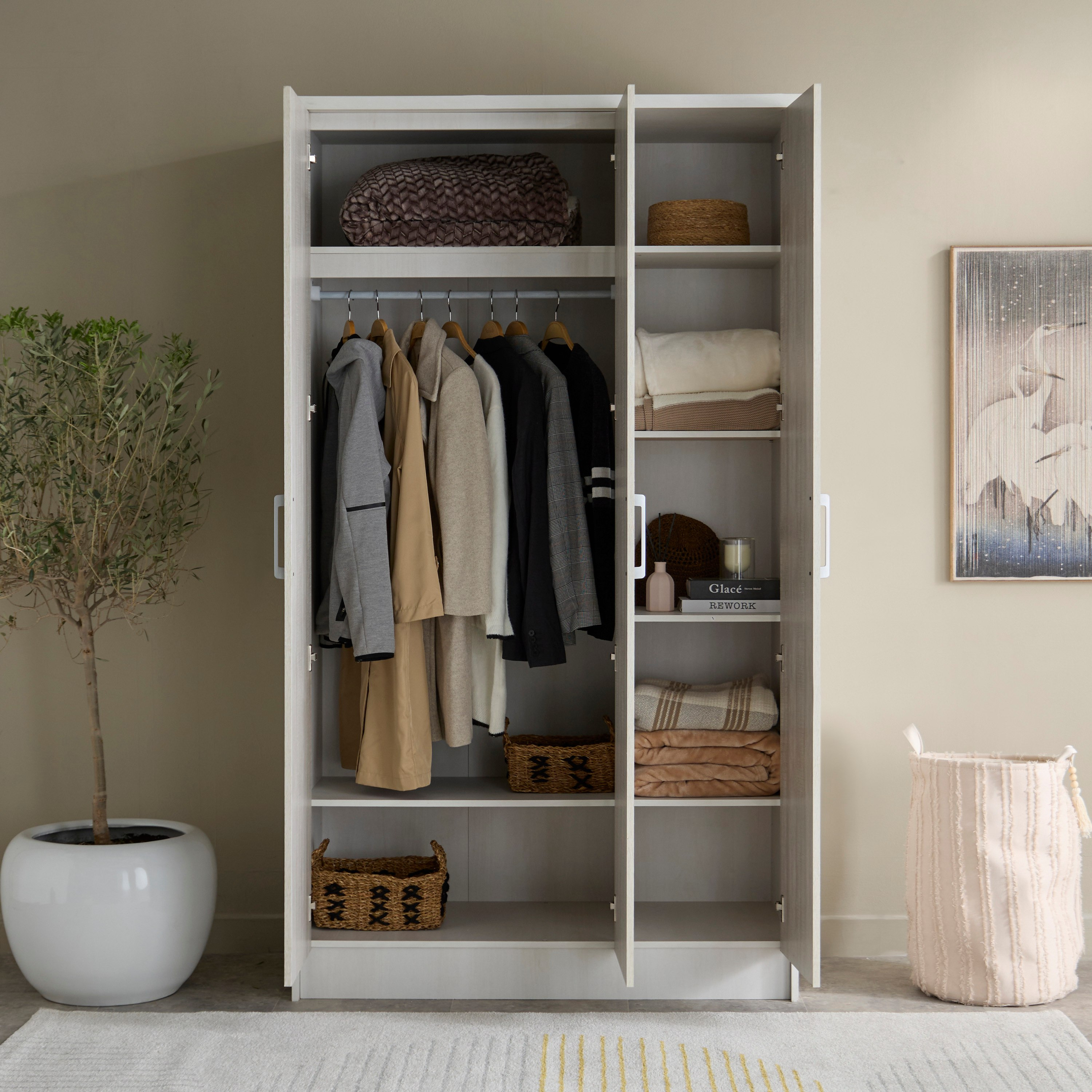Movo Liverpool 3-Door Wardrobe-hbxfurniture-wardrobes-image-2