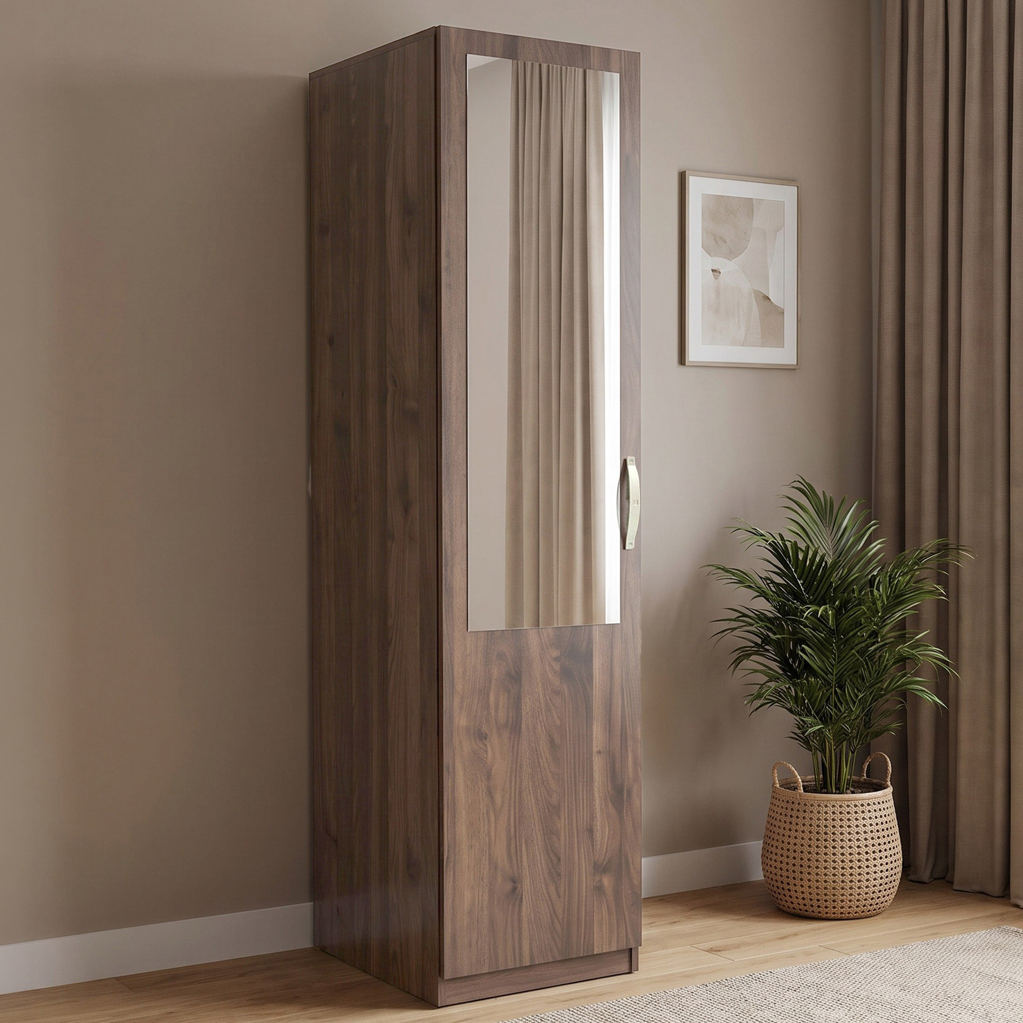 Kulltorp Plus 1-Door Wardrobe with Mirror-hbxfurniture-wardrobes-image-1