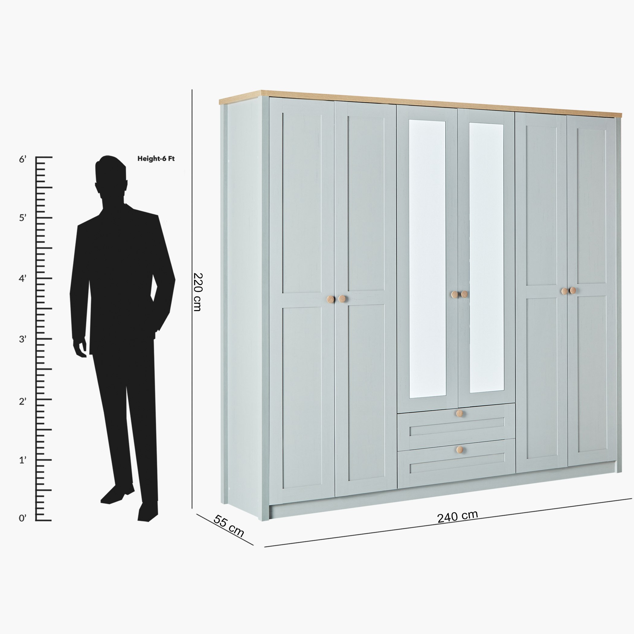 خزانة ملابس- 6 أبواب من فينشي-hbxfurniture-wardrobes-image-14