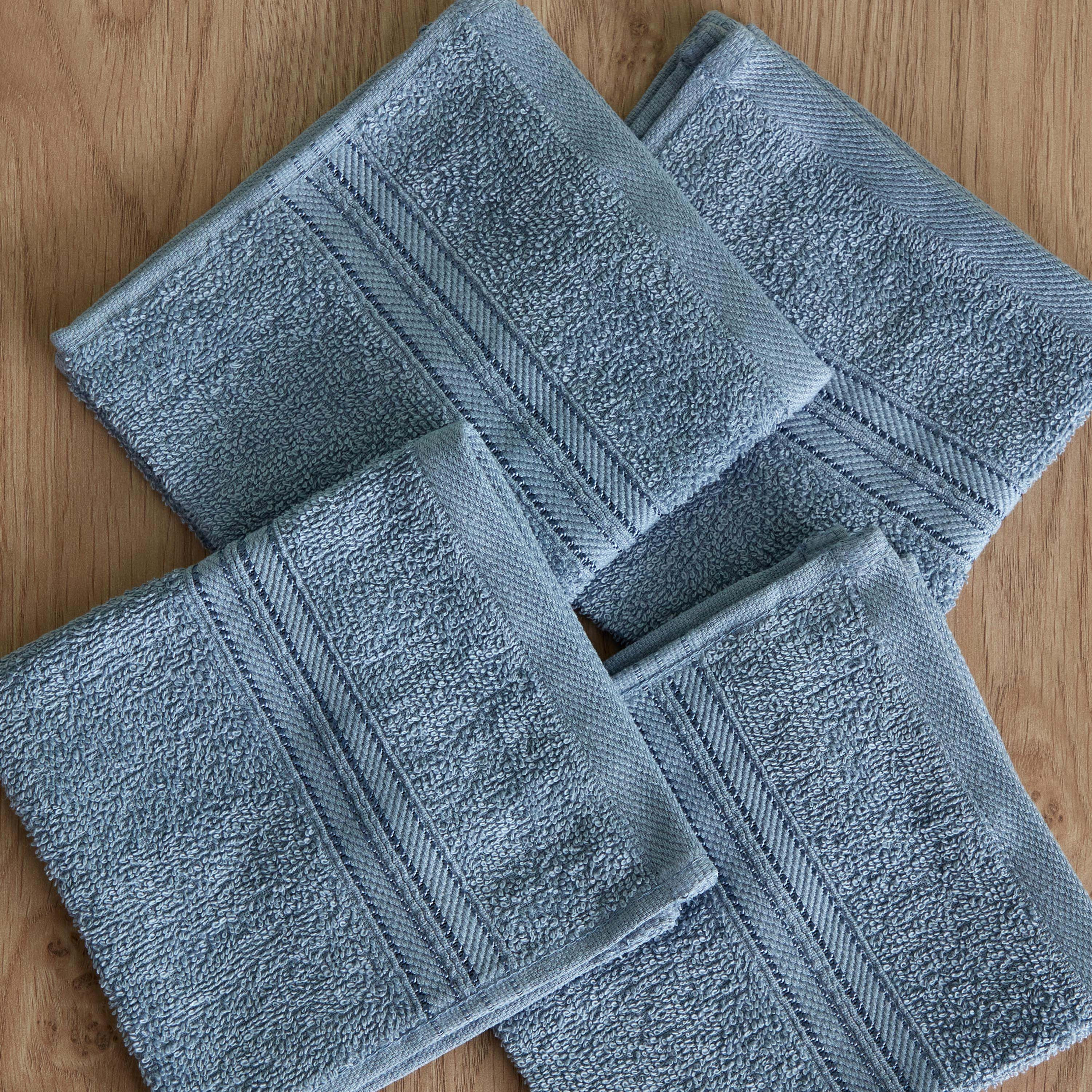 طقم مناشف وجه ممشطة 4 قطع من إسينشال - 30x30 سم-hbxbathroom-bathroomtextiles-image-3