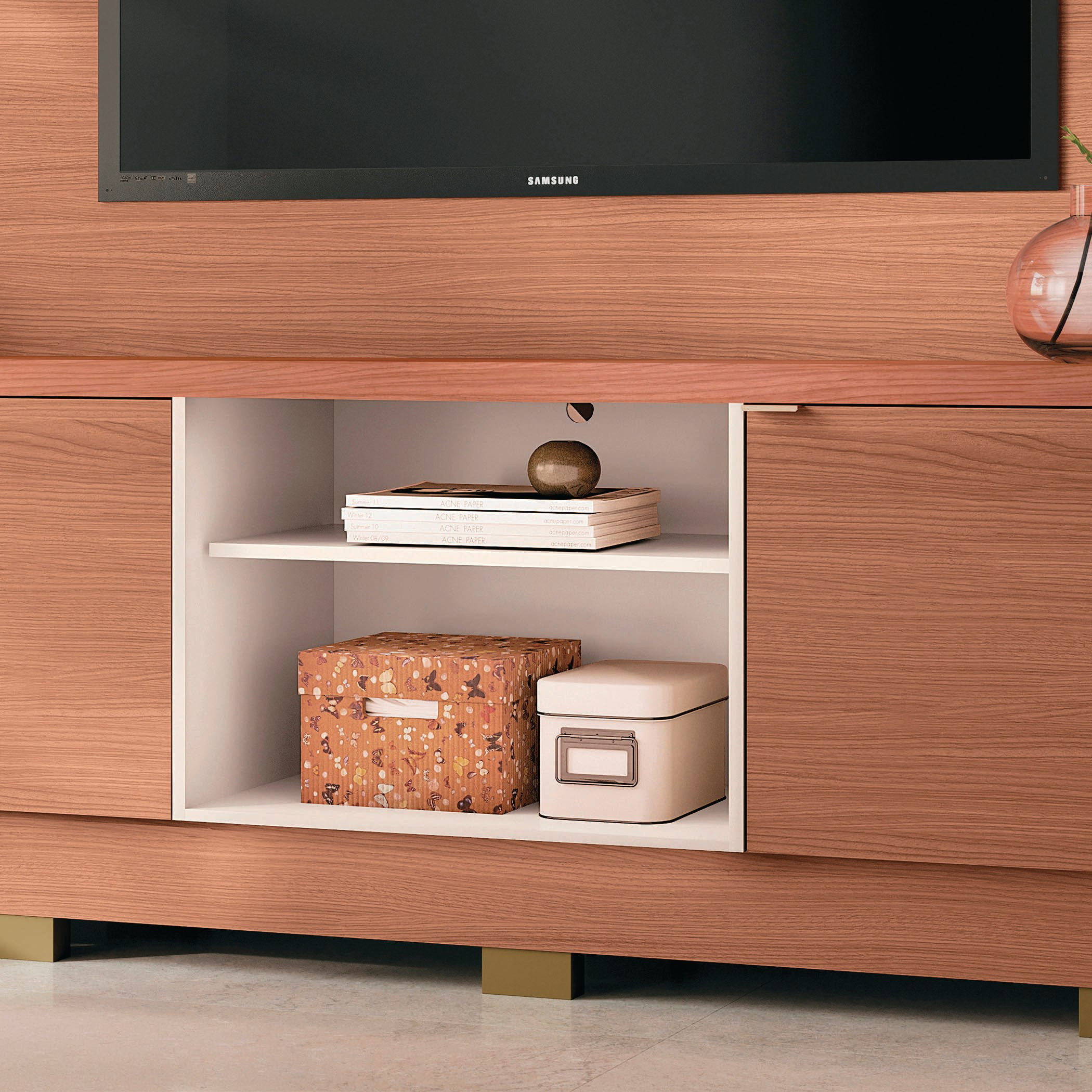 وحدة حائط لأجهزة تلفاز حتى 60 بوصة من هايدن-hbxlivingroom-mediaunitsandstorage-wallunits-image-2