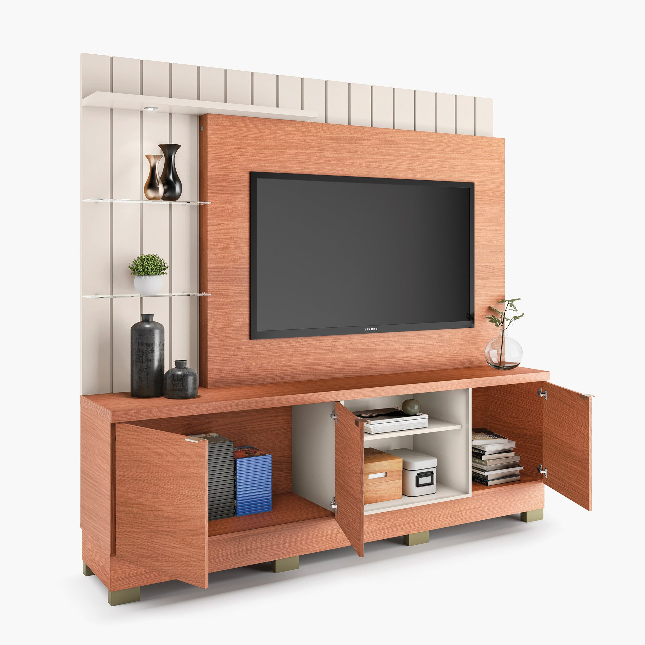 وحدة حائط لأجهزة تلفاز حتى 60 بوصة من هايدن-hbxlivingroom-mediaunitsandstorage-wallunits-image-8
