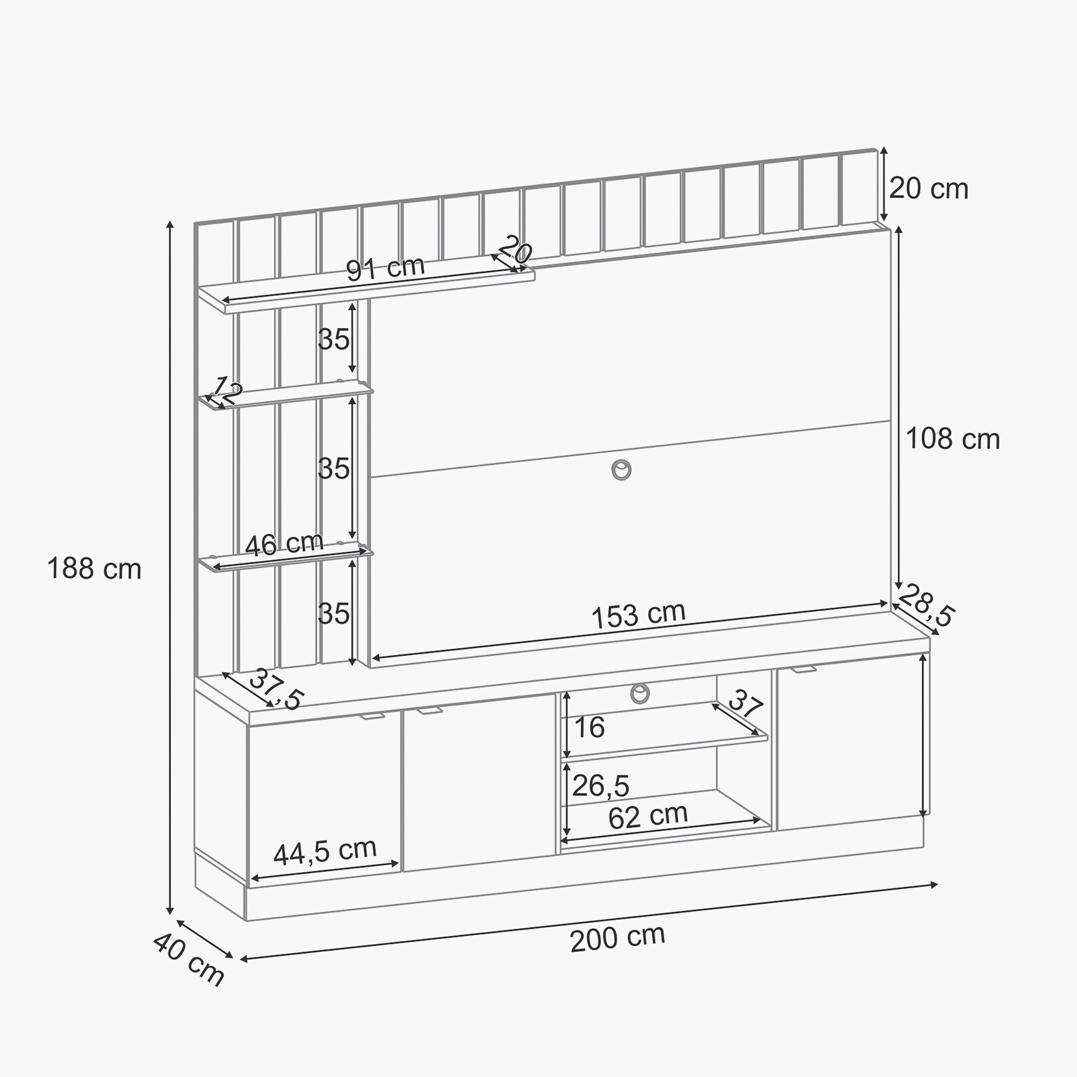 وحدة حائط لأجهزة تلفاز حتى 60 بوصة من هايدن-hbxlivingroom-mediaunitsandstorage-wallunits-image-10