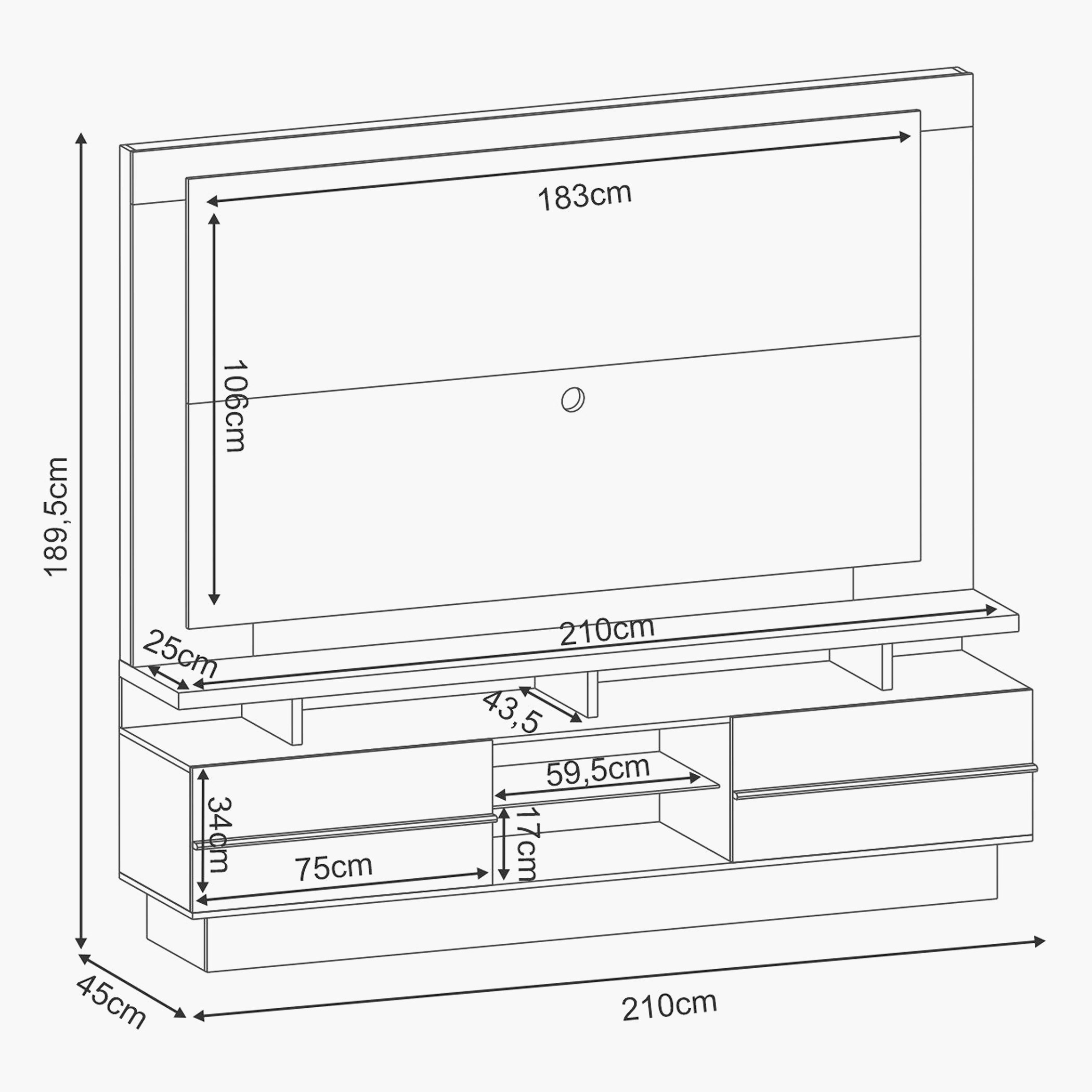 وحدة حائط لأجهزة تلفاز حتى 75 بوصة من أليكس-hbxlivingroom-mediaunitsandstorage-wallunits-image-11