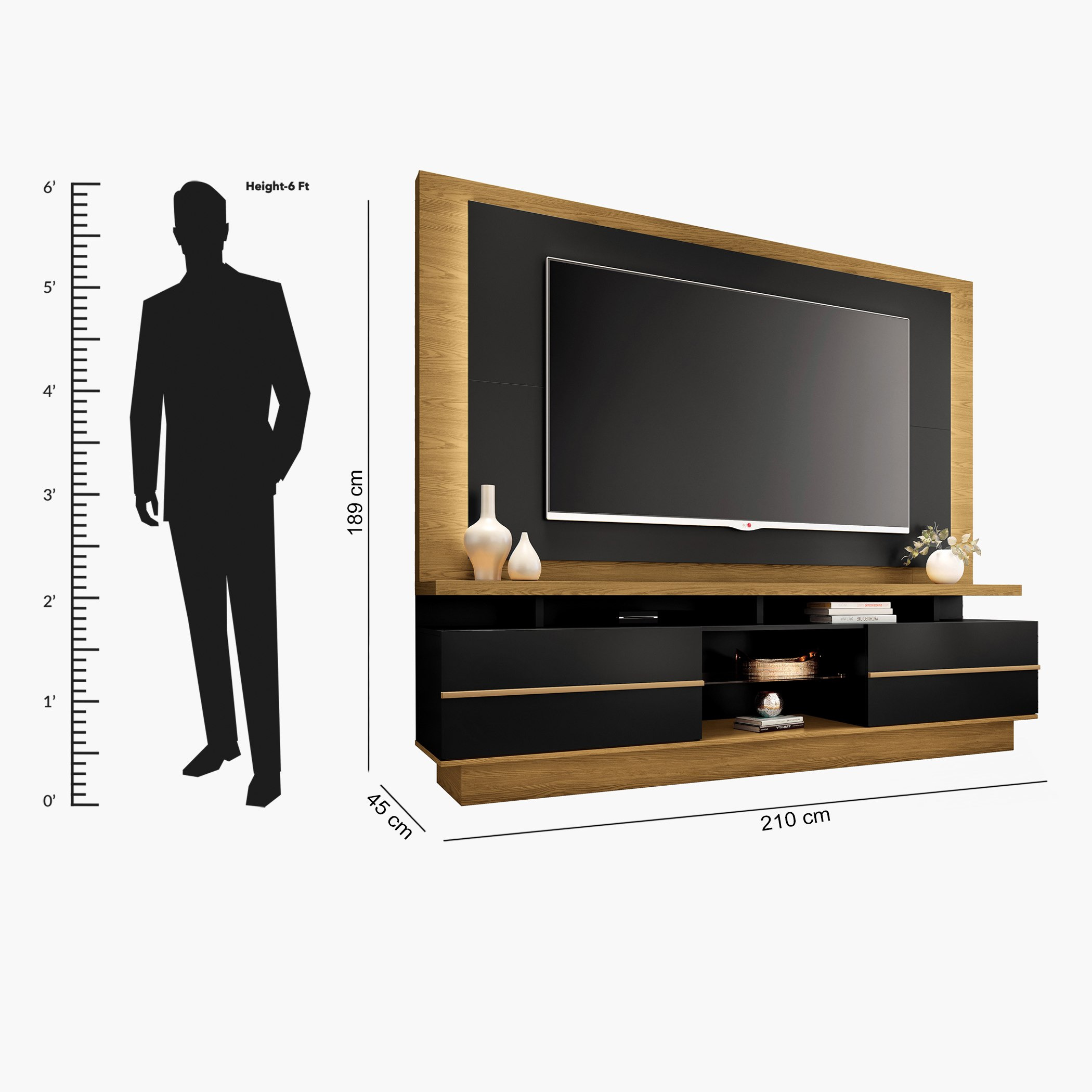 وحدة حائط لأجهزة تلفاز حتى 75 بوصة من أليكس-hbxlivingroom-mediaunitsandstorage-wallunits-image-12