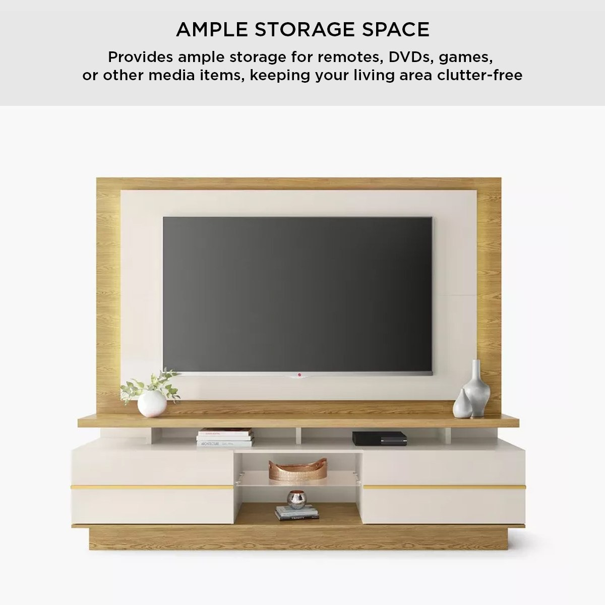 وحدة حائط لأجهزة تلفاز حتى 75 بوصة من أليكس-hbxlivingroom-mediaunitsandstorage-wallunits-image-6